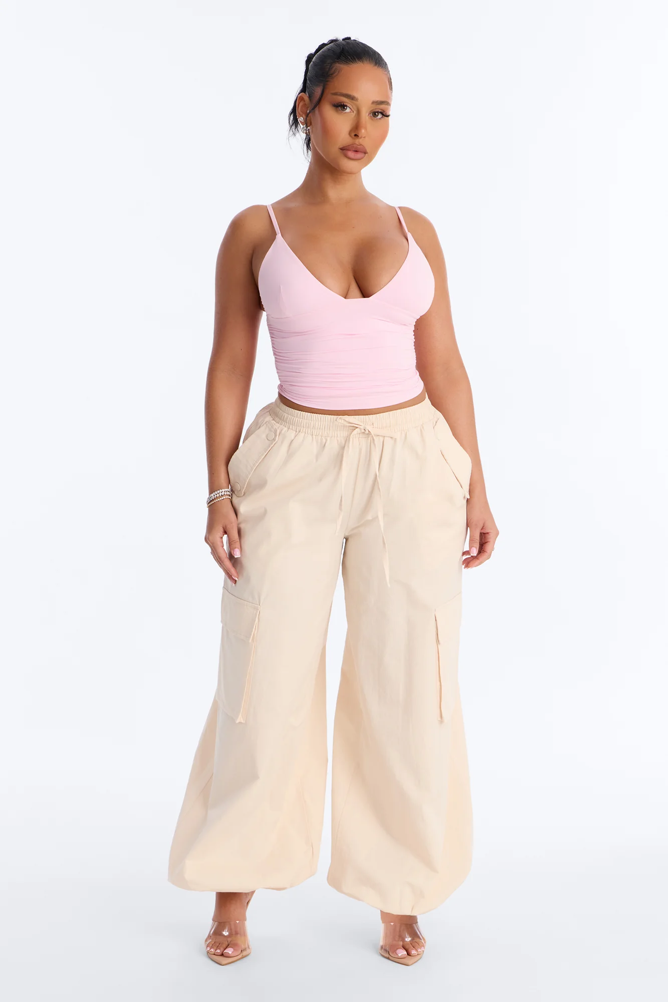 Second Skin Deep U Neck Cami - Light Pink - Image 2