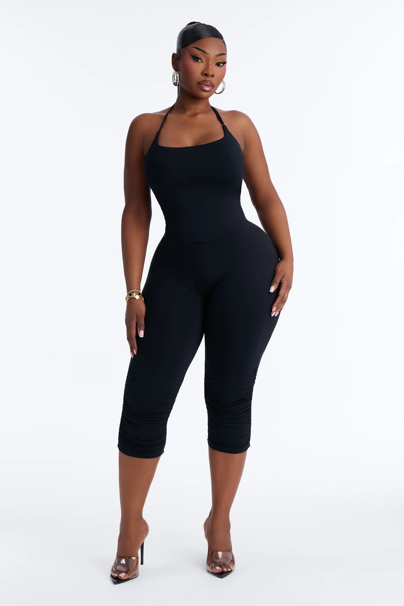 Second Skin Padded Halter Top - Black - Image 6