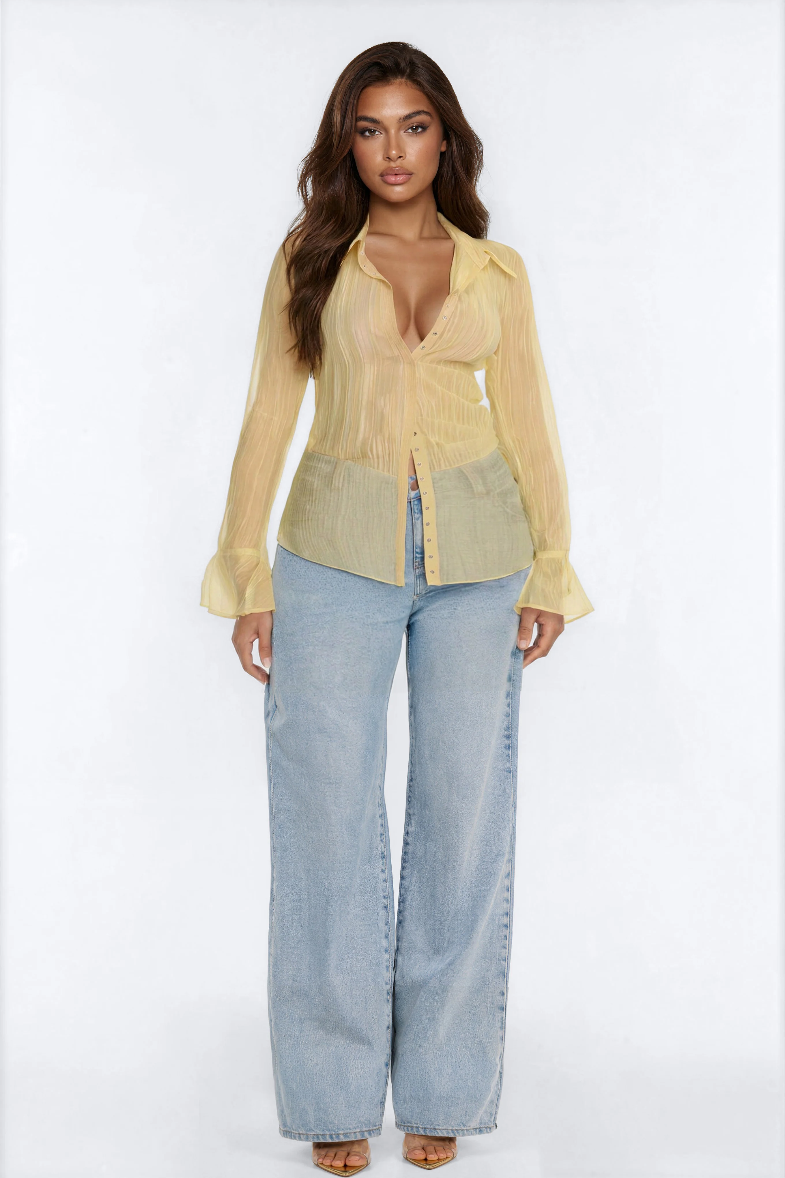 See Through Me Shirt - Butter Yellow - Image 2