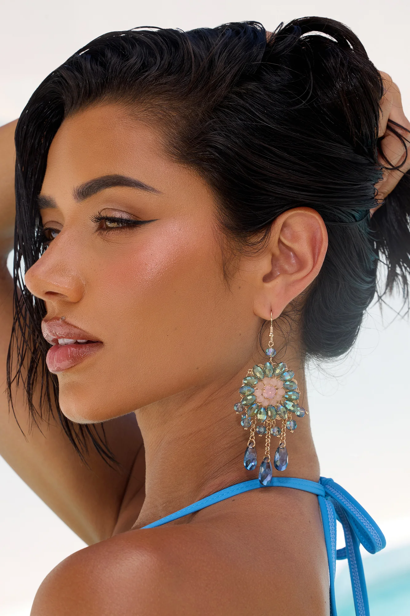 Sensational Light Drop Earrings - Blue/combo