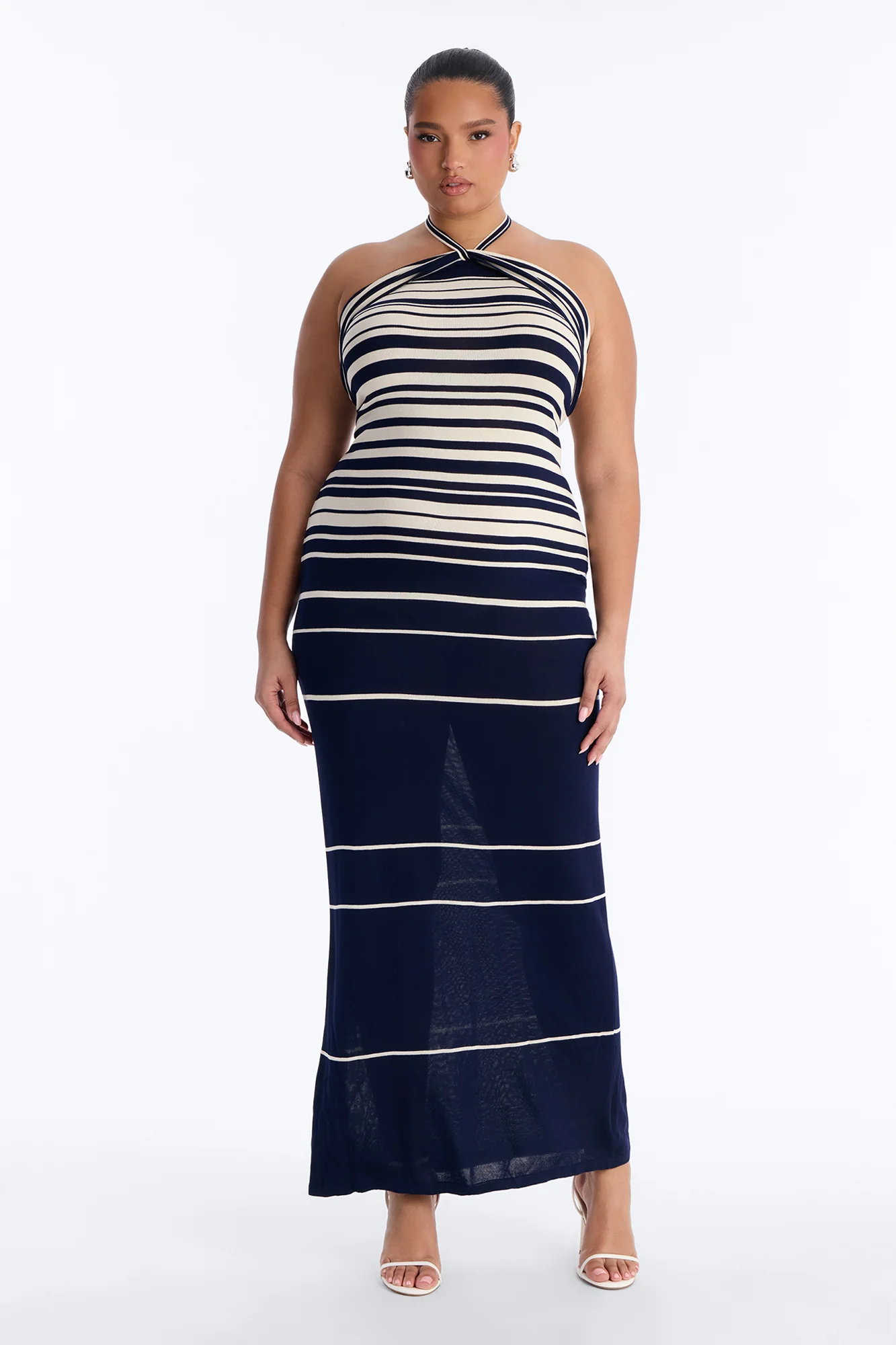 Set Sail Striped Knit Maxi Dress - Navy/combo - Image 5