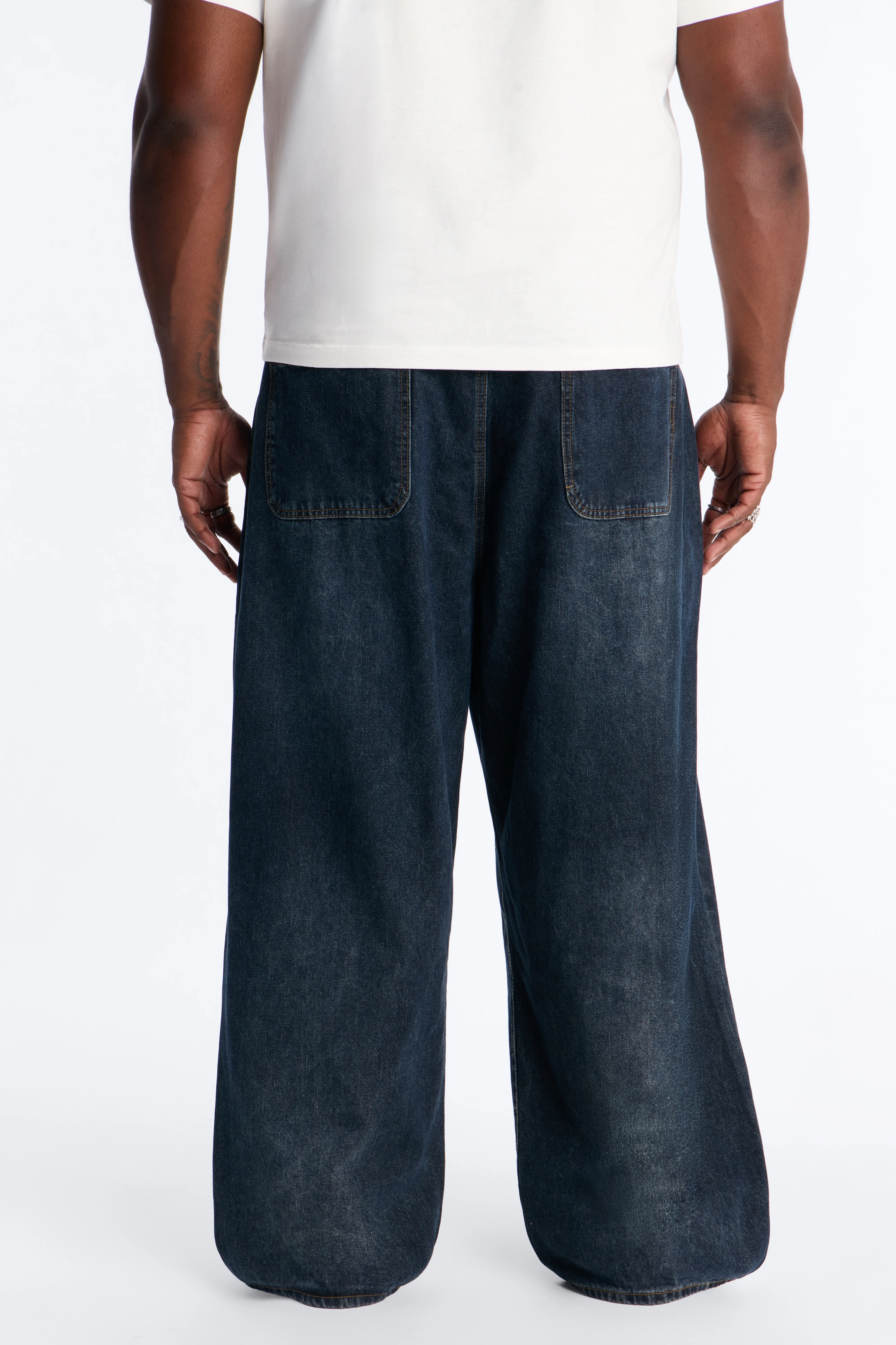 Shadow Flag Baggy Jean - Dark Wash - Image 7