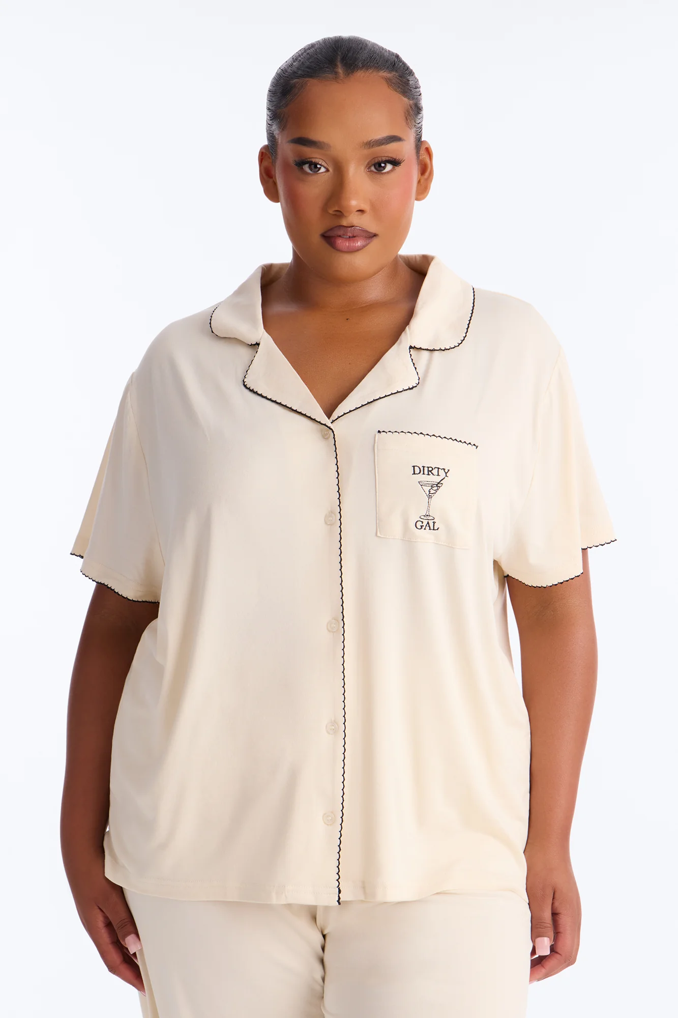 She Likes It Dirty PJ Pant Set - Cream/combo - Image 2