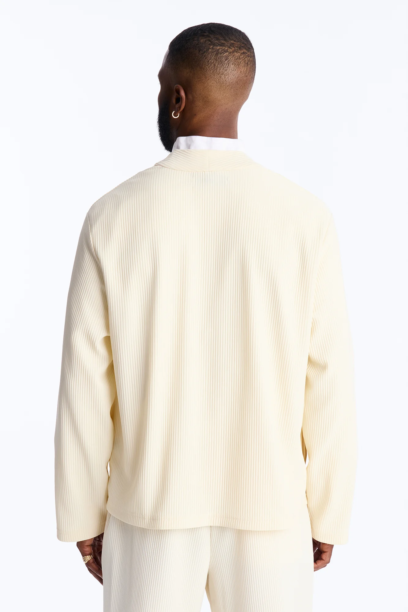 Show Up Shawl Collar Blazer - Cream - Image 4