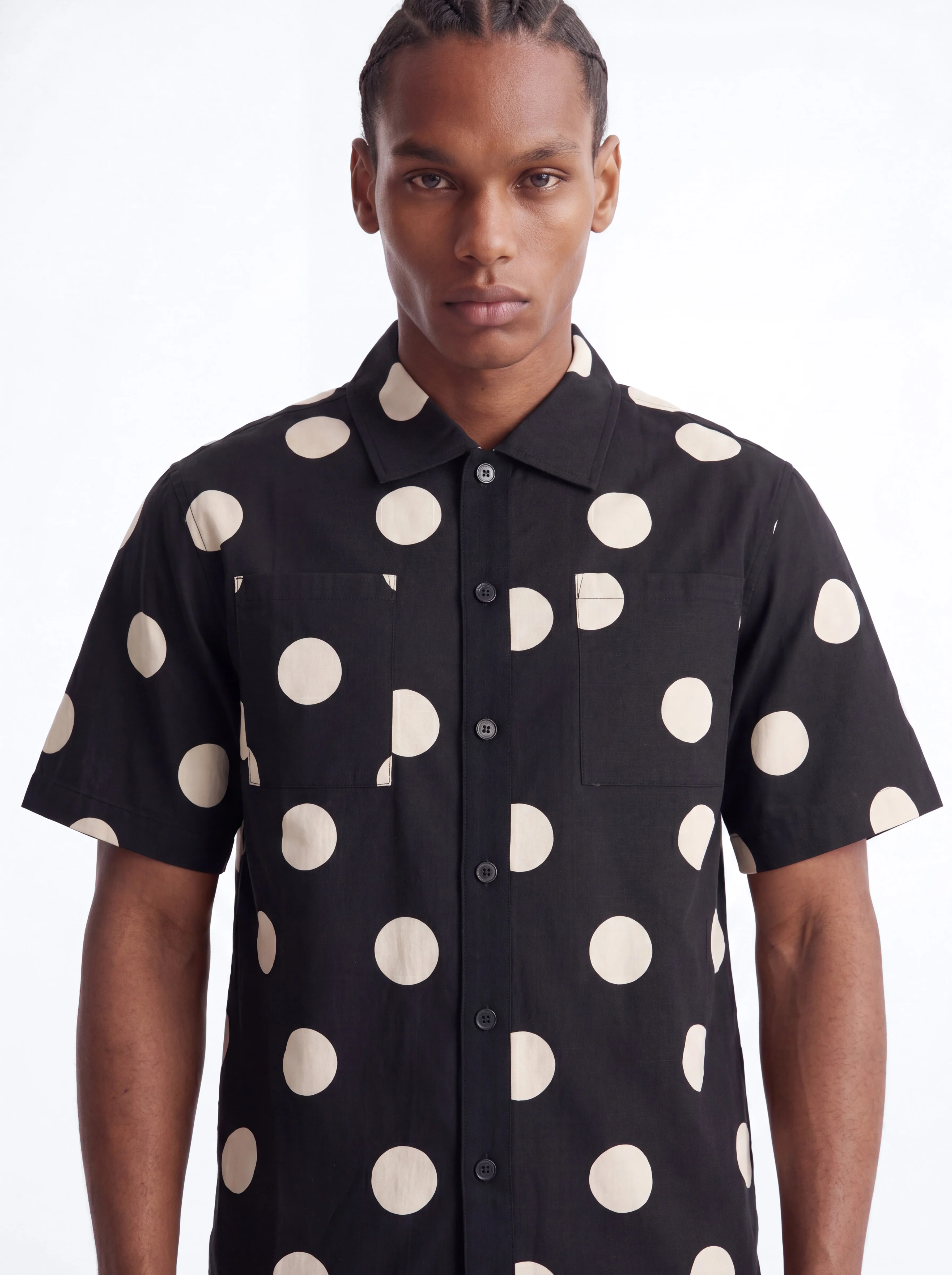 Signature Polka Dot Button Up Shirt - Black/combo - Image 3