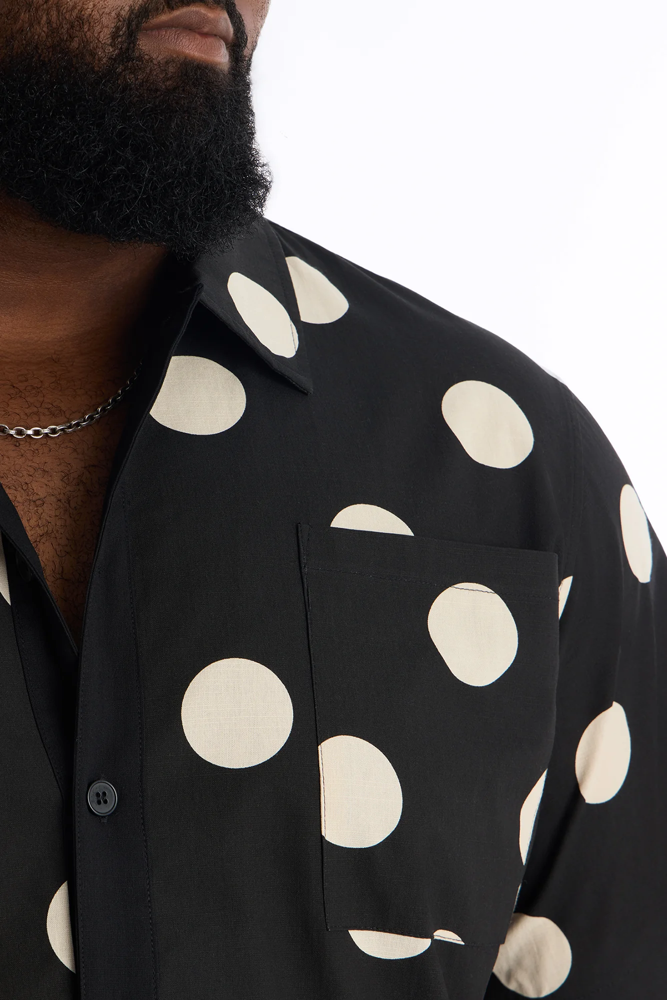 Signature Polka Dot Button Up Shirt - Black/combo - Image 7
