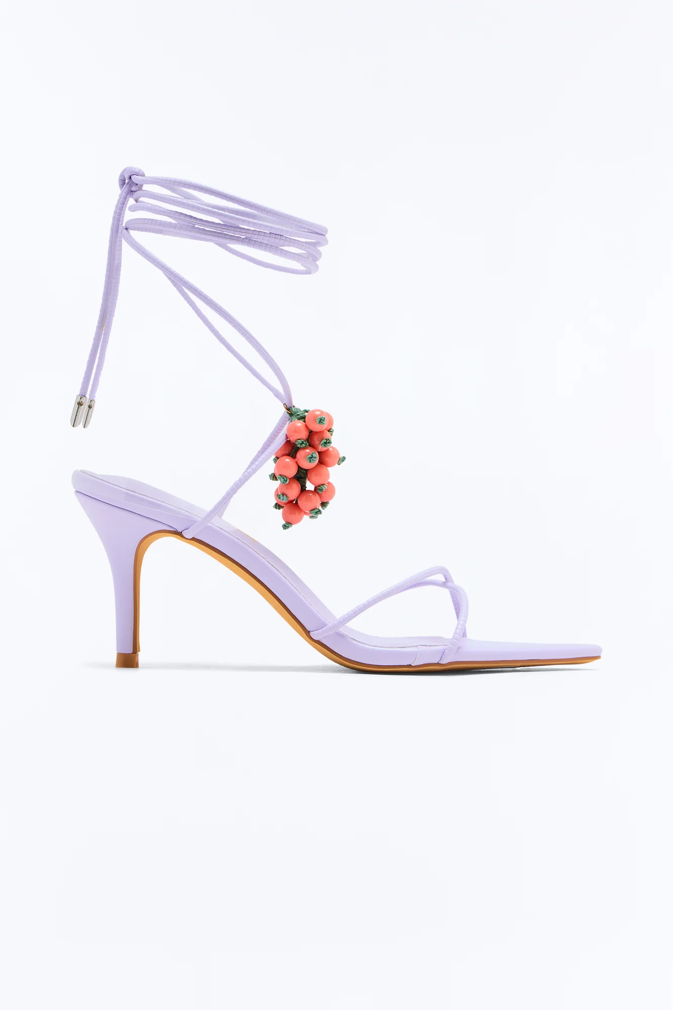 Sina Embellished Wrap Up Heels - Lavender - Image 3