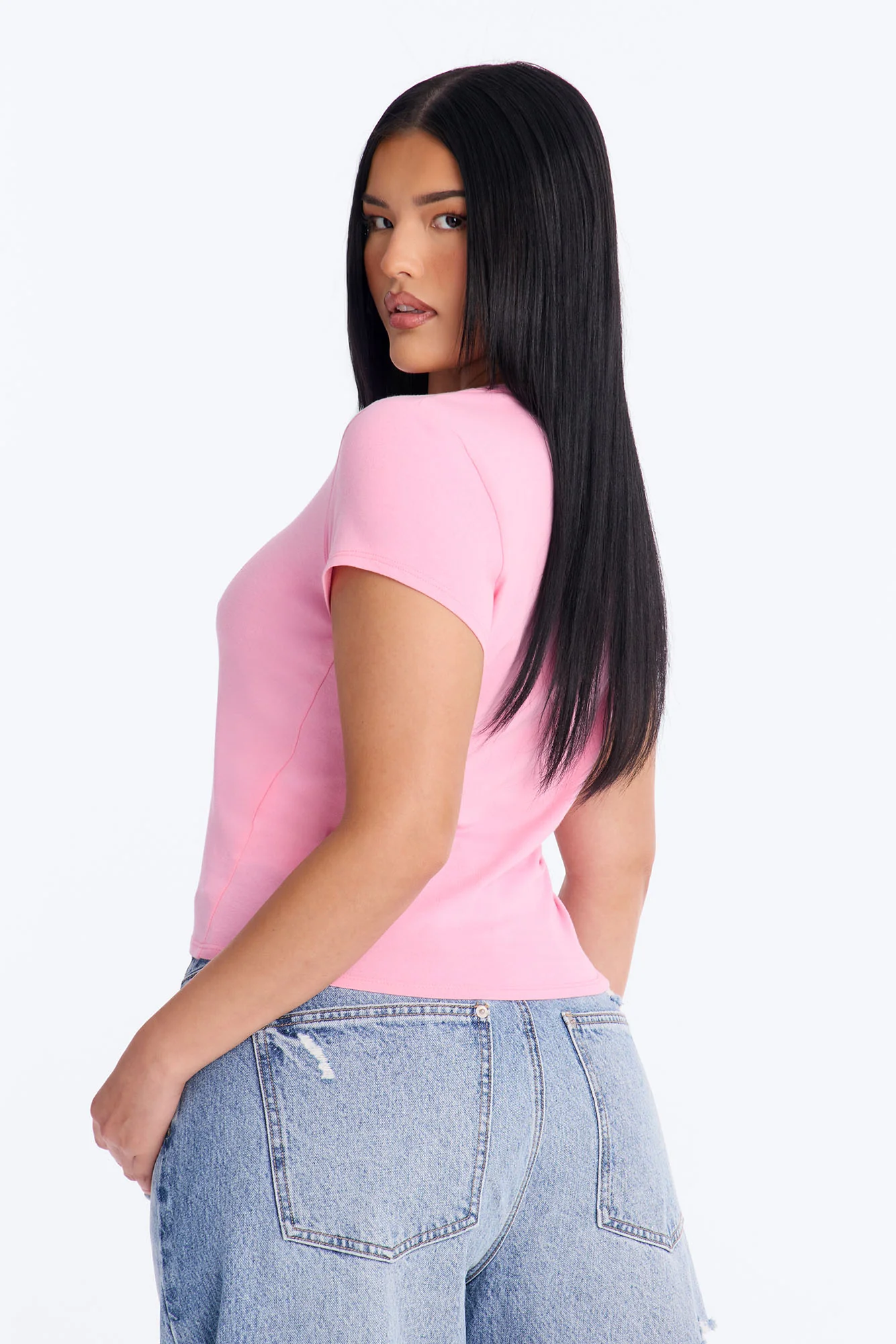 Situationship Survivor Baby Tee - Pink - Image 7