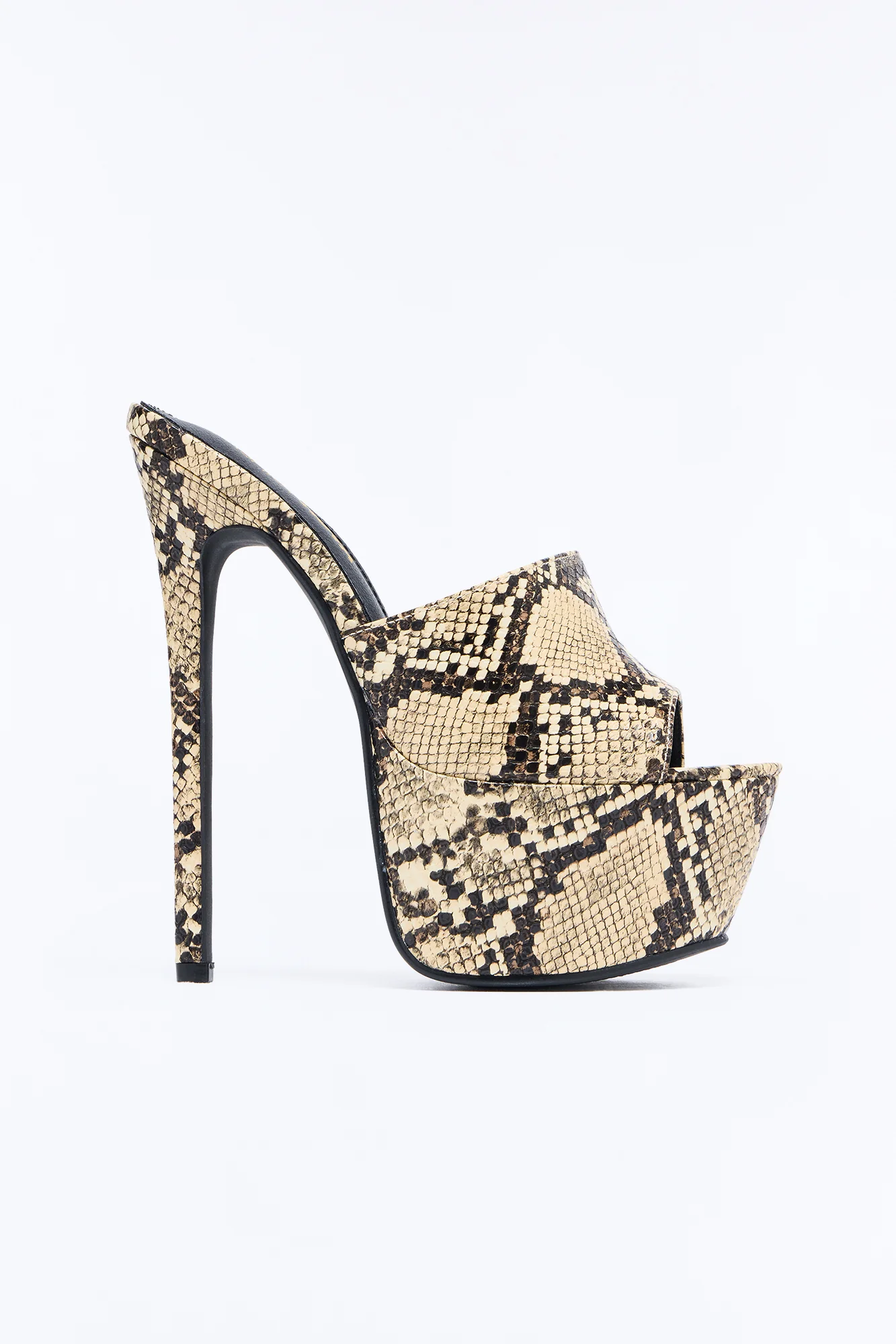 Sky High Stiletto High Heels - Tan/Multi - Image 3