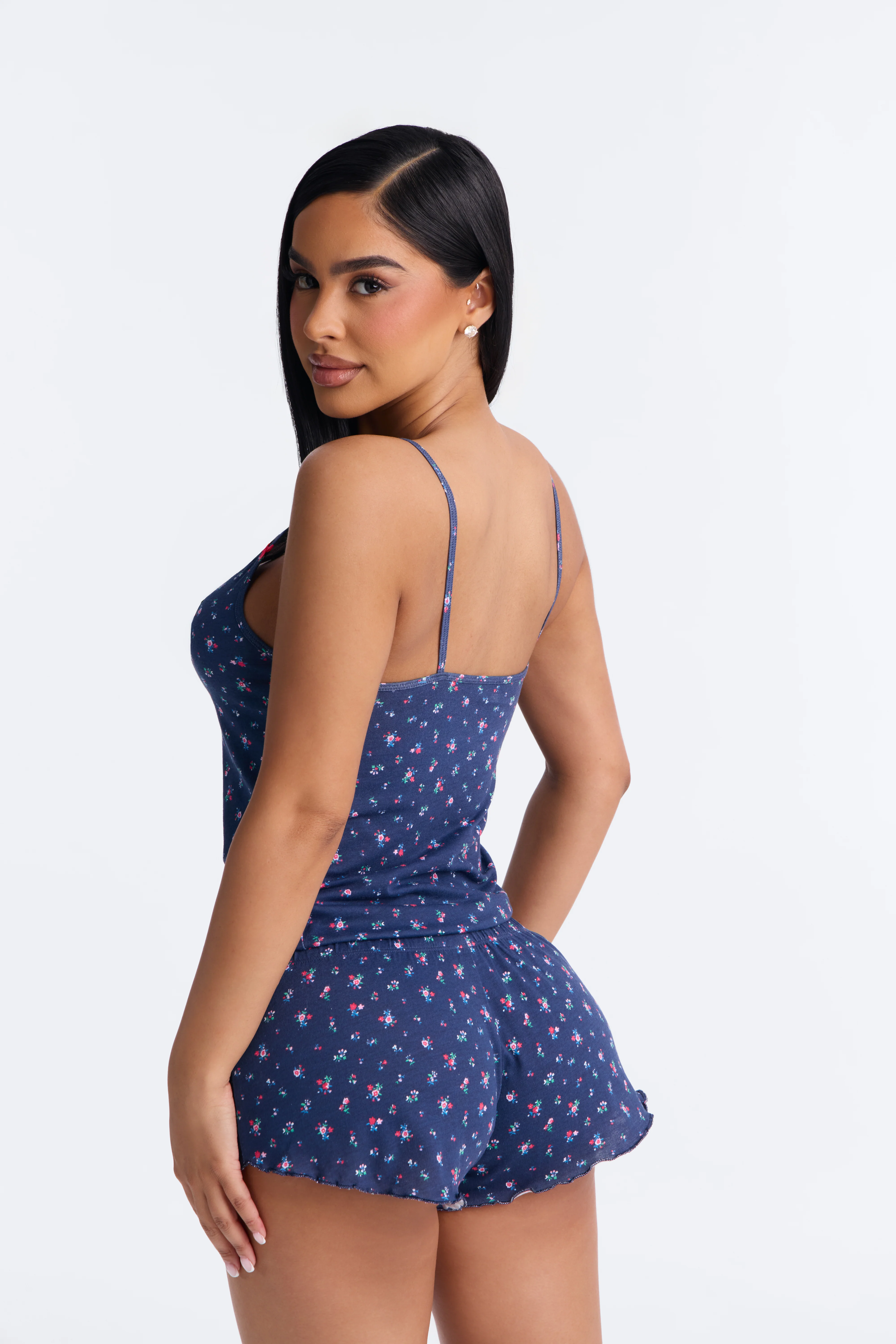 Sleepy Babe Bows PJ Short Set - Navy - Image 3