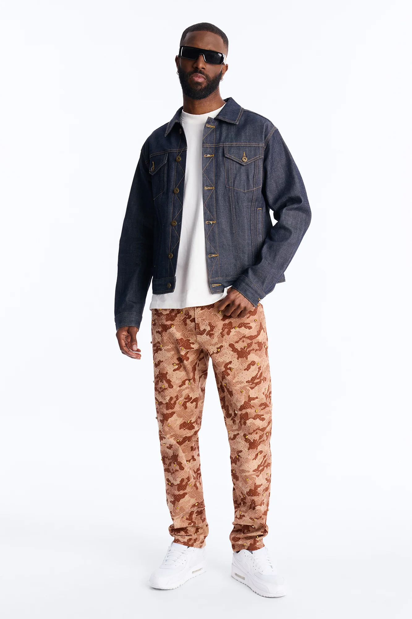 Slim Embellished Hex Pant - Chocolate - Image 2