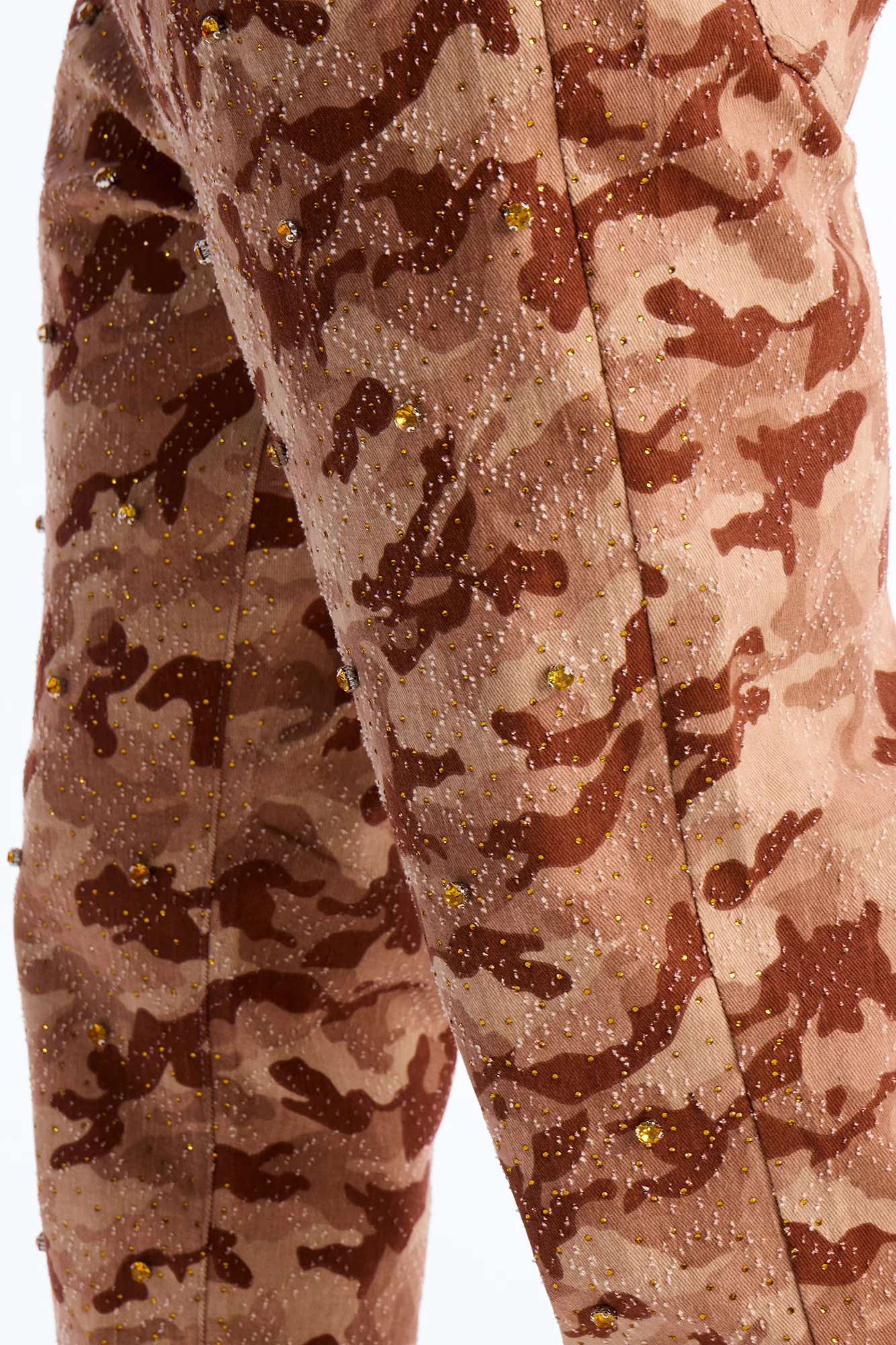 Slim Embellished Hex Pant - Chocolate - Image 4