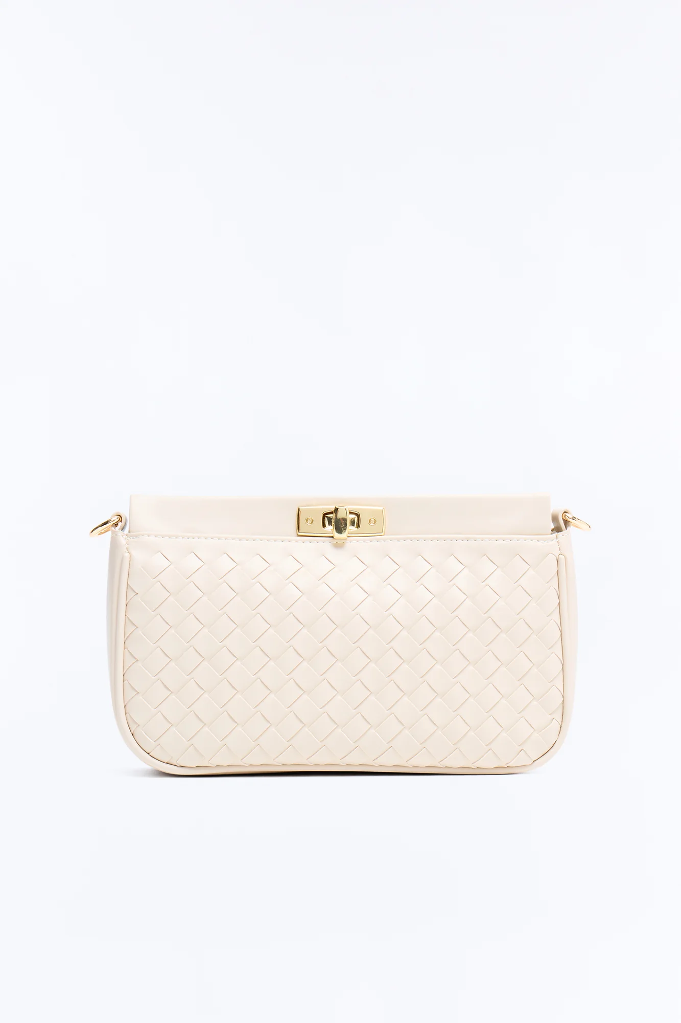 Slow Dancing Faux Leather Crossbody Handbag - Ivory