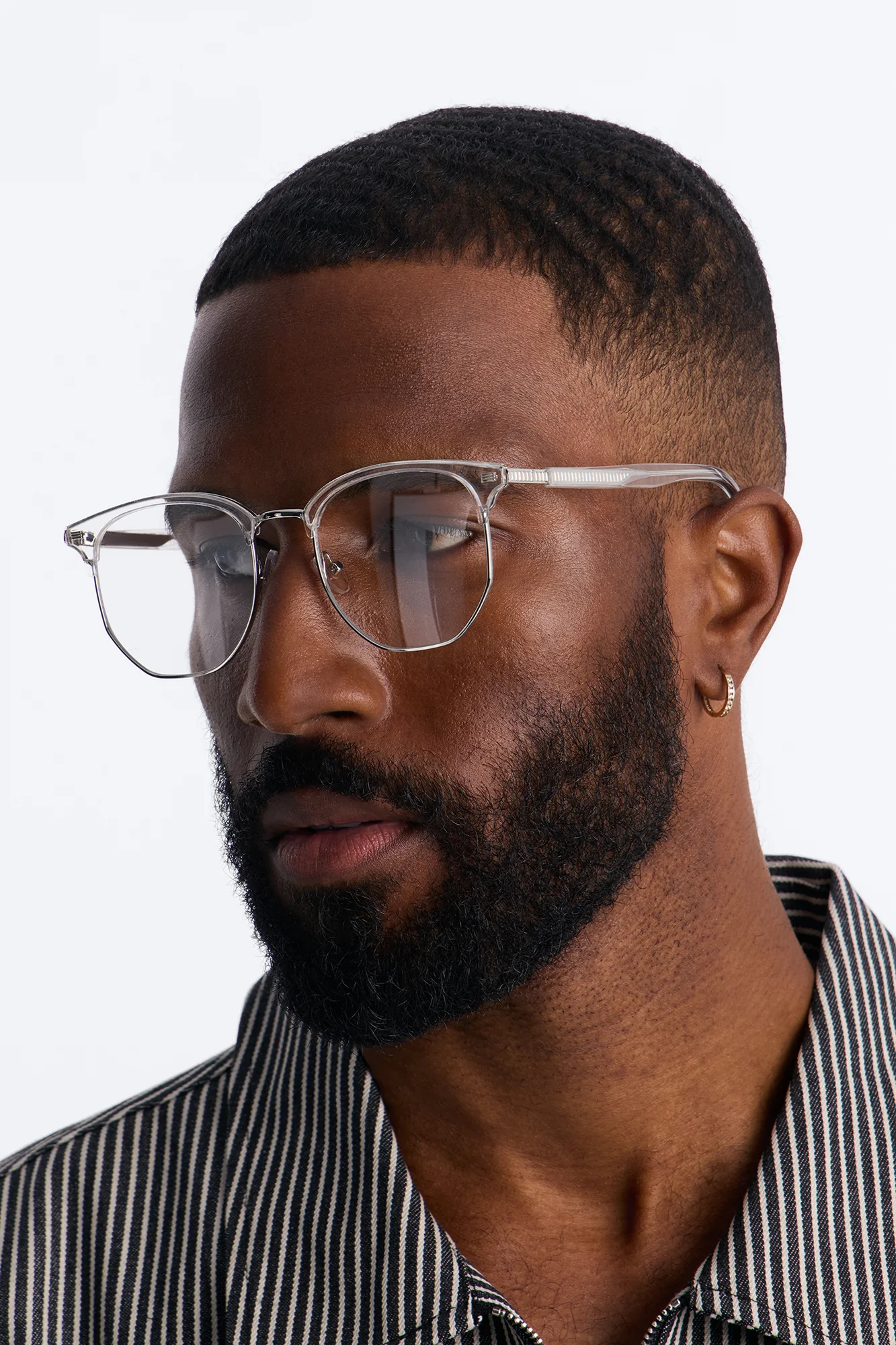 Slow Morning Hours Sunglasses - Clear/Silver - Image 2