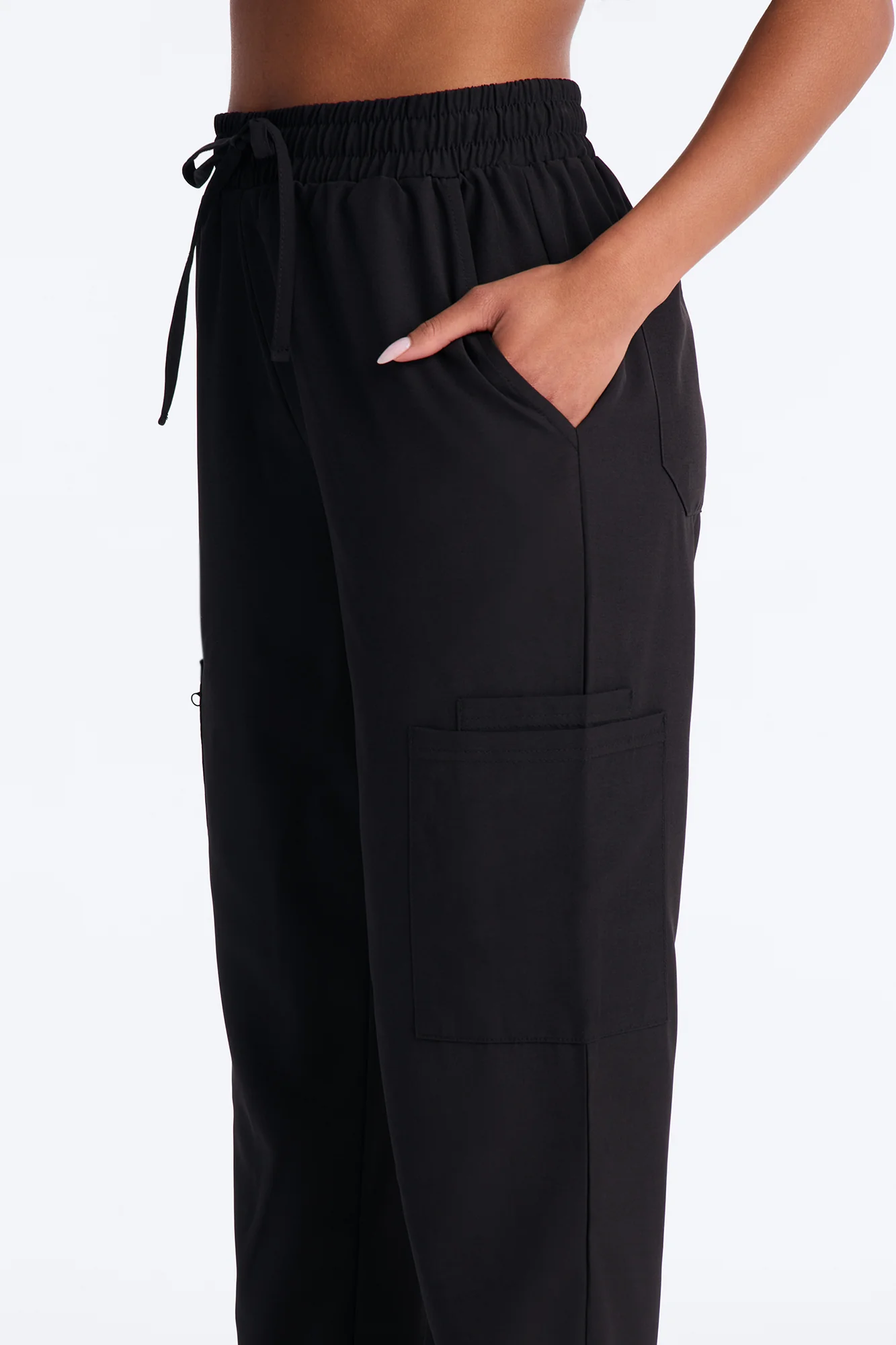 Smooth Shift Scrub Pant Bottoms - Black - Image 3