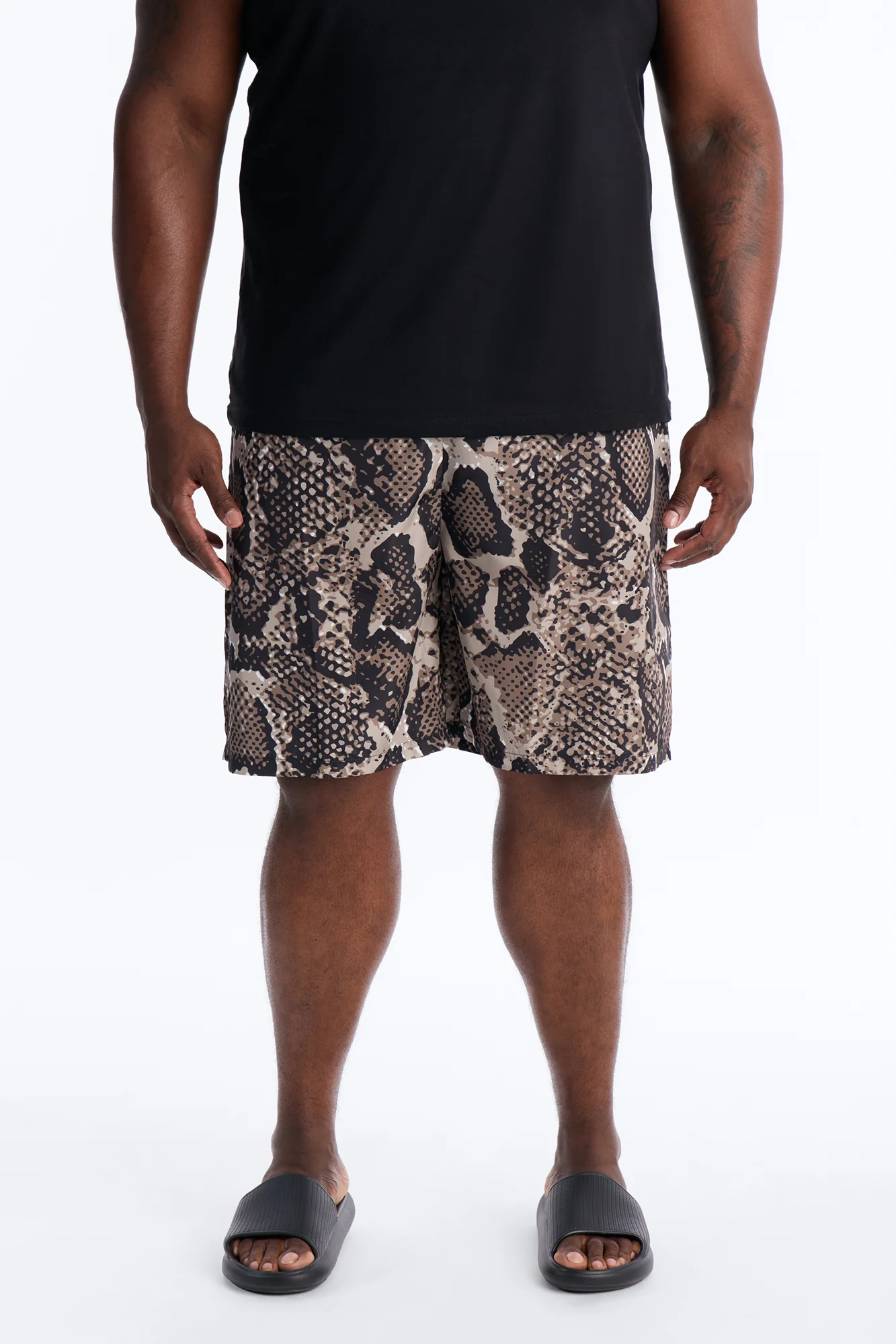 Snakeskin Printed Swim Trunk 7″ - Multi Color - Image 5