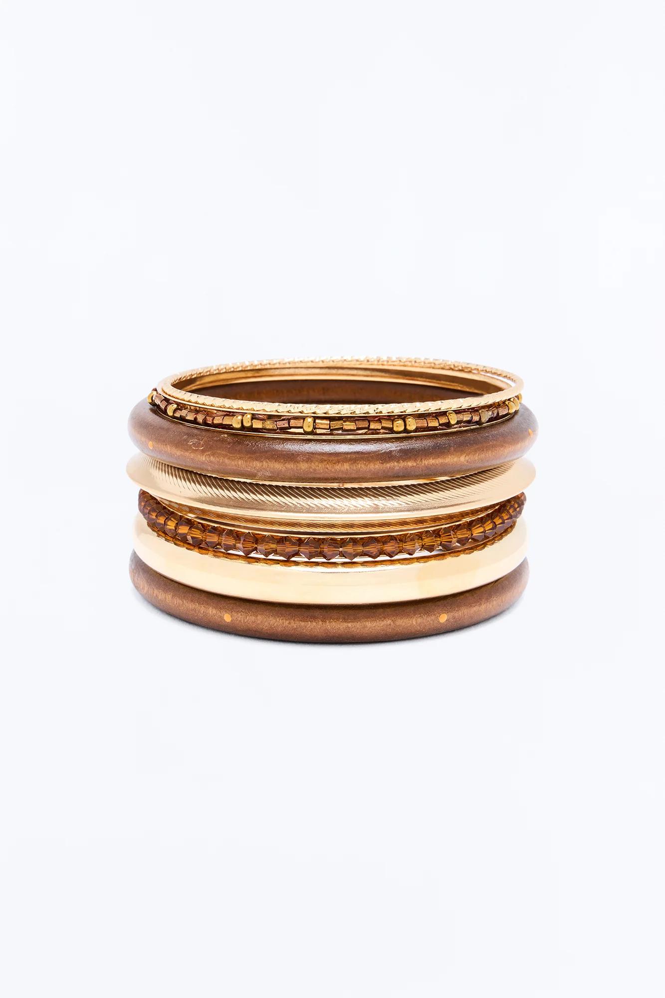 So Deco 7 Piece Bracelet Set - Gold/combo - Image 3