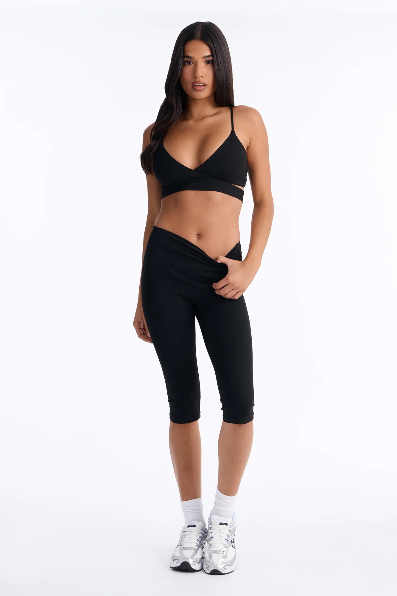 Soft Balance Capri Legging Set - Black