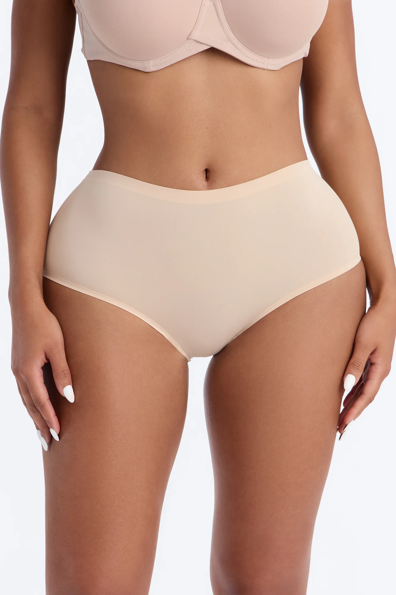 Soft Form Smoothing High Waisted Brief Panty - Sand