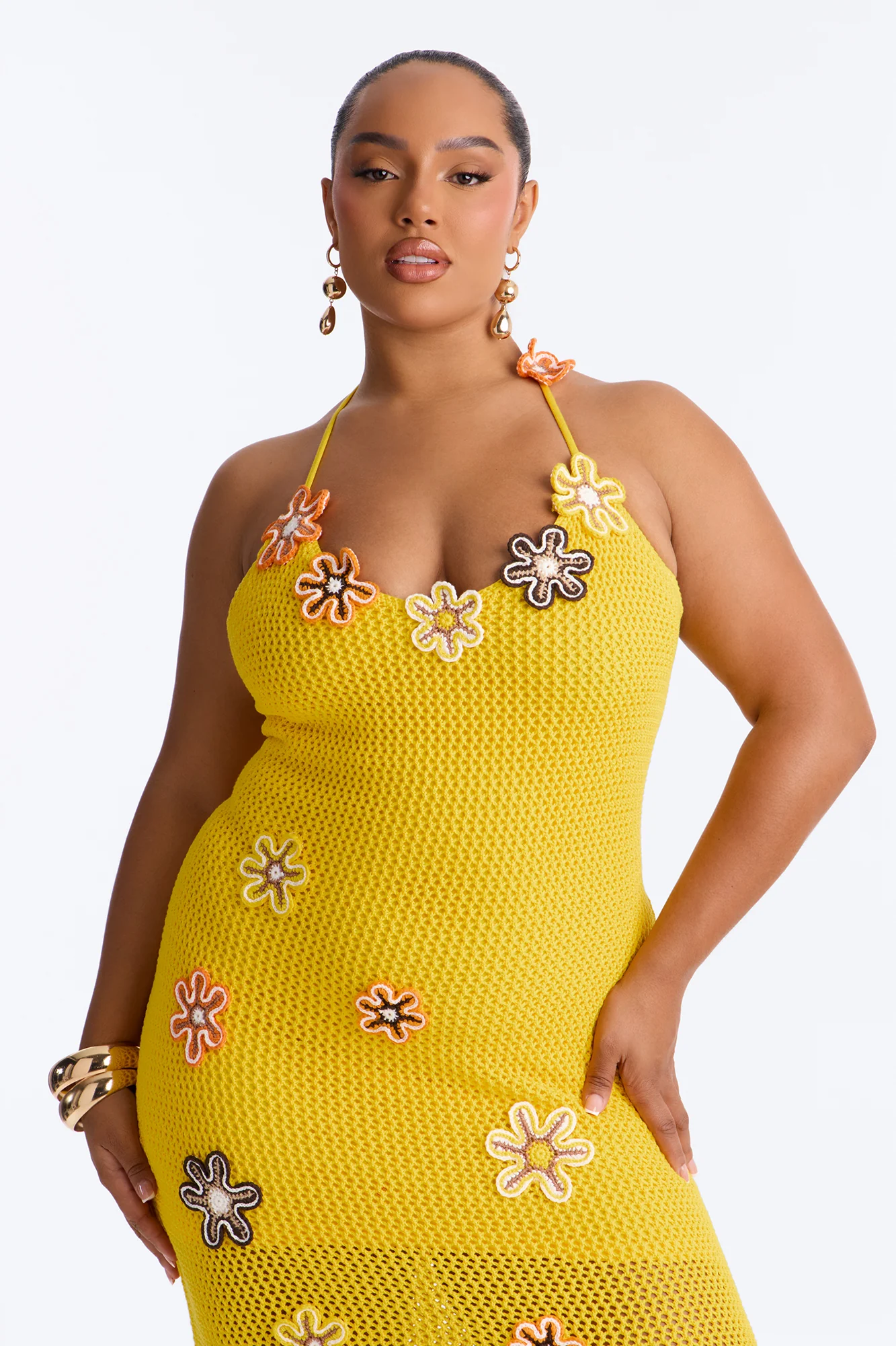 Soft Life Crochet Maxi Dress - Yellow/combo - Image 6