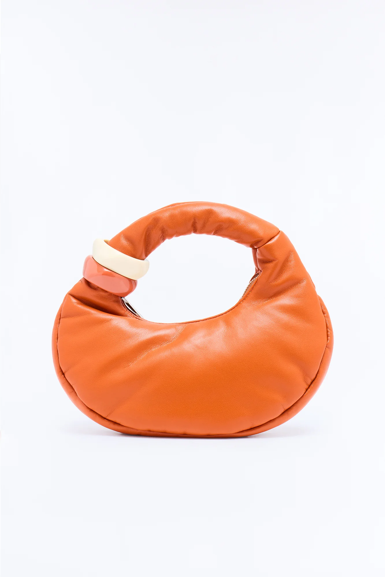 Softest All Around Faux Leather Satchel Handbag - Cognac - Image 3