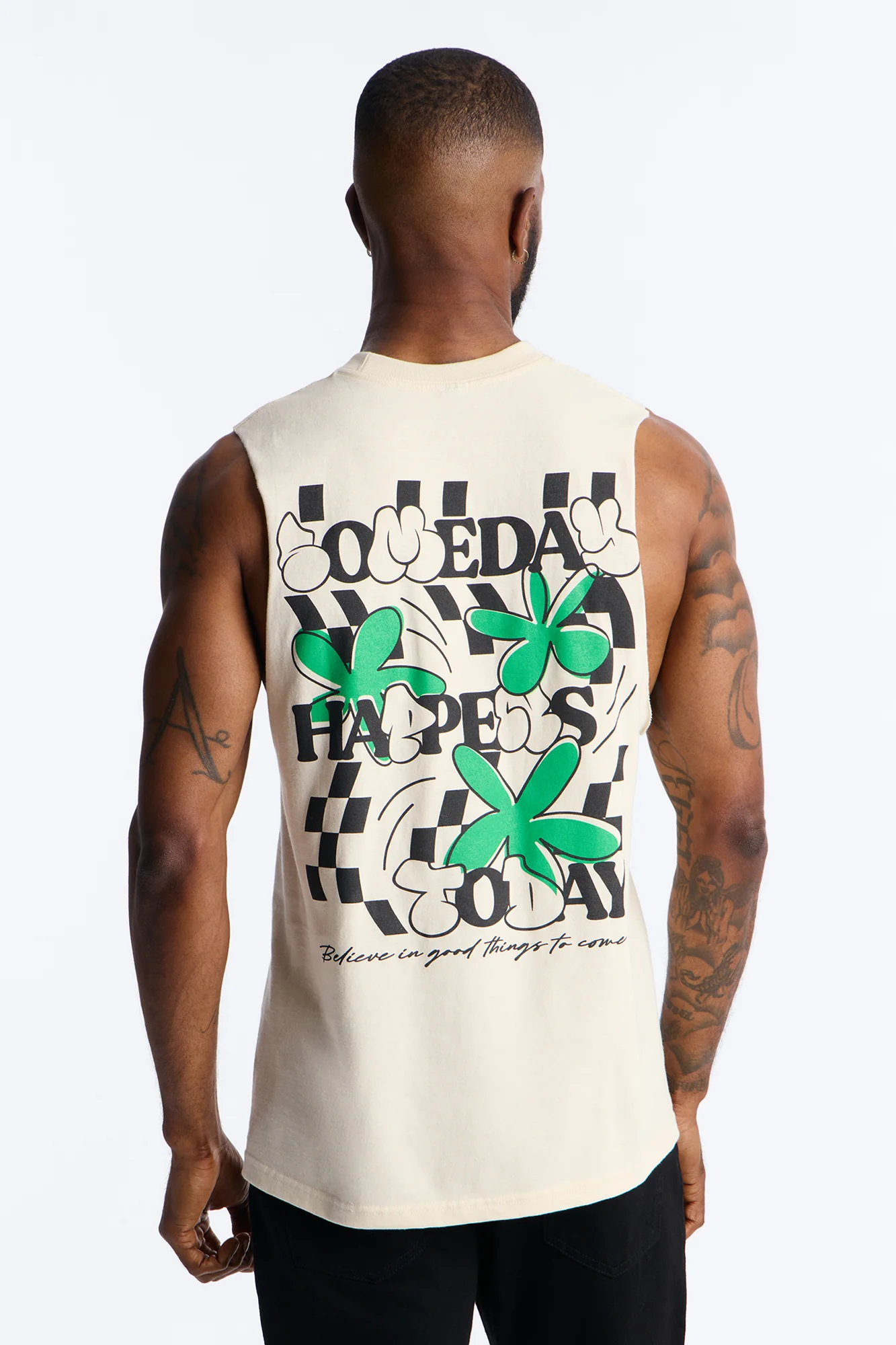 Someday Happens Today Muscle Tee - Cream