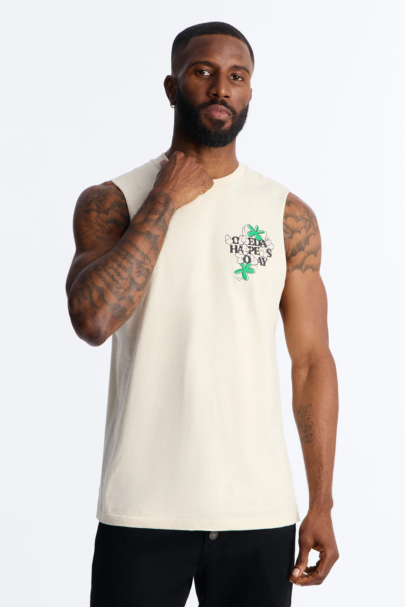 Someday Happens Today Muscle Tee - Cream - Image 4