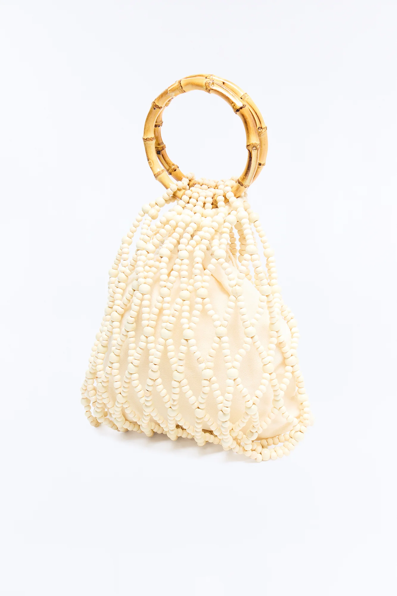 Somedays Beaded Satchel Handbag - Ivory - Image 4