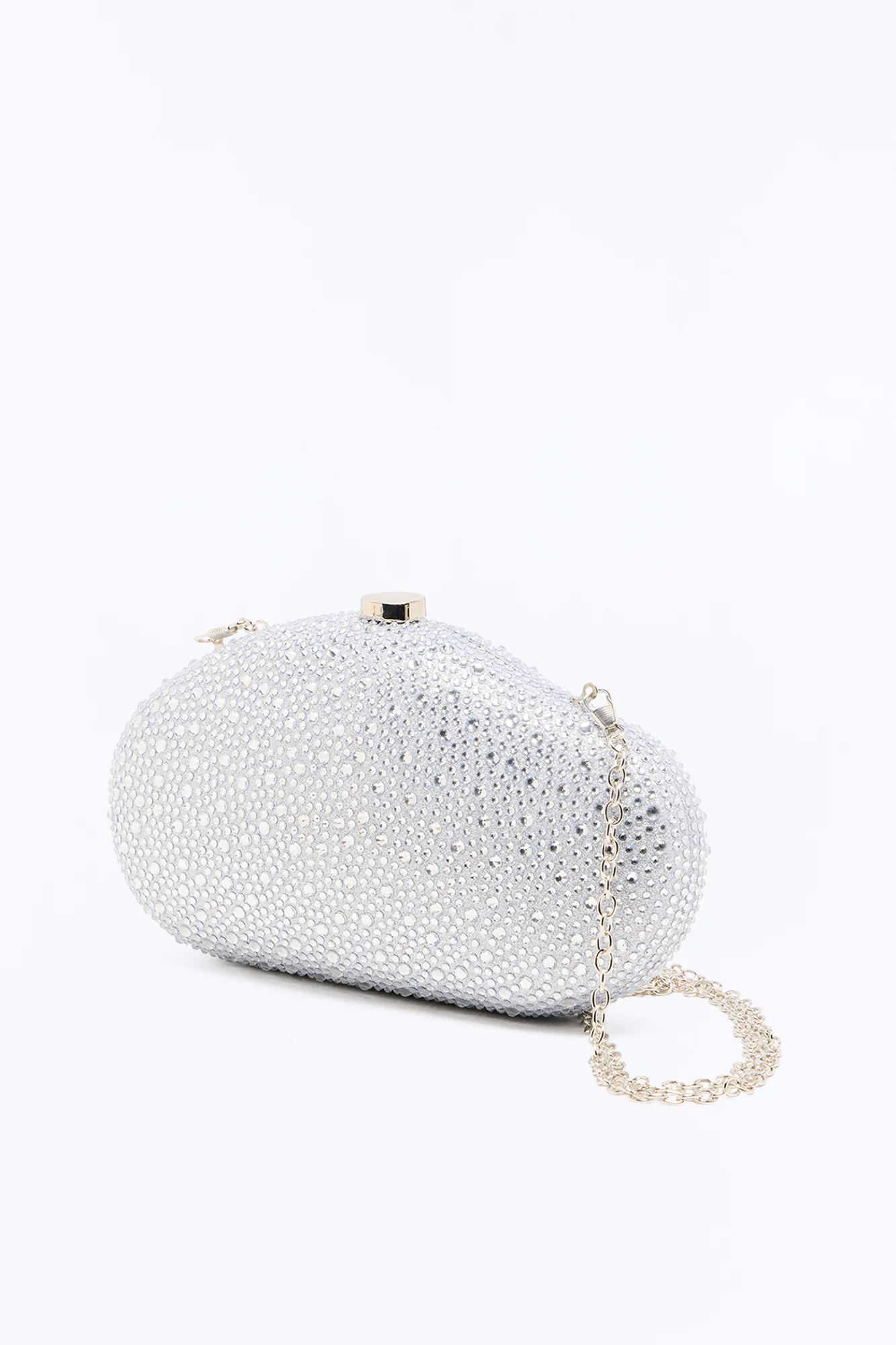 Sparkling Rock Rhinestone Clutch - Silver - Image 2