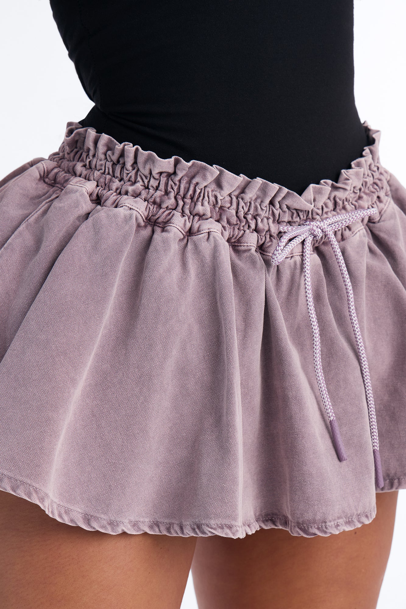 Sport Mode Washed Twill Micro Mini Skort - Purple - Image 3