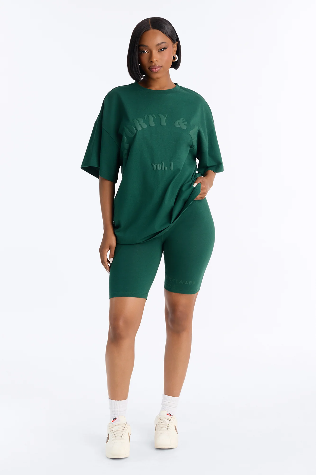 Sporty & Lux Biker Short Set - Hunter