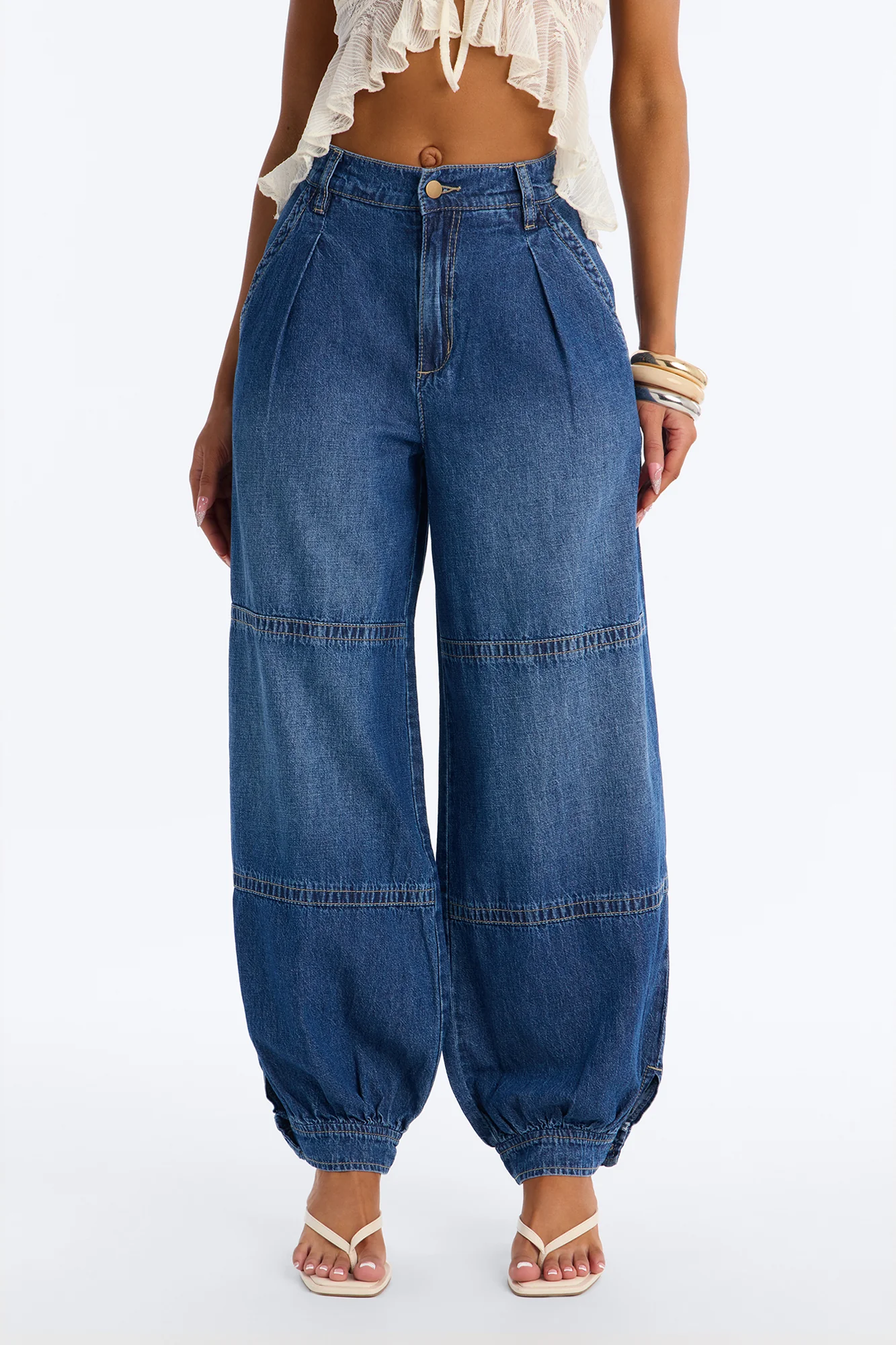 St. Augustine Linen Blend Jogger Jeans - Dark Wash - Image 2