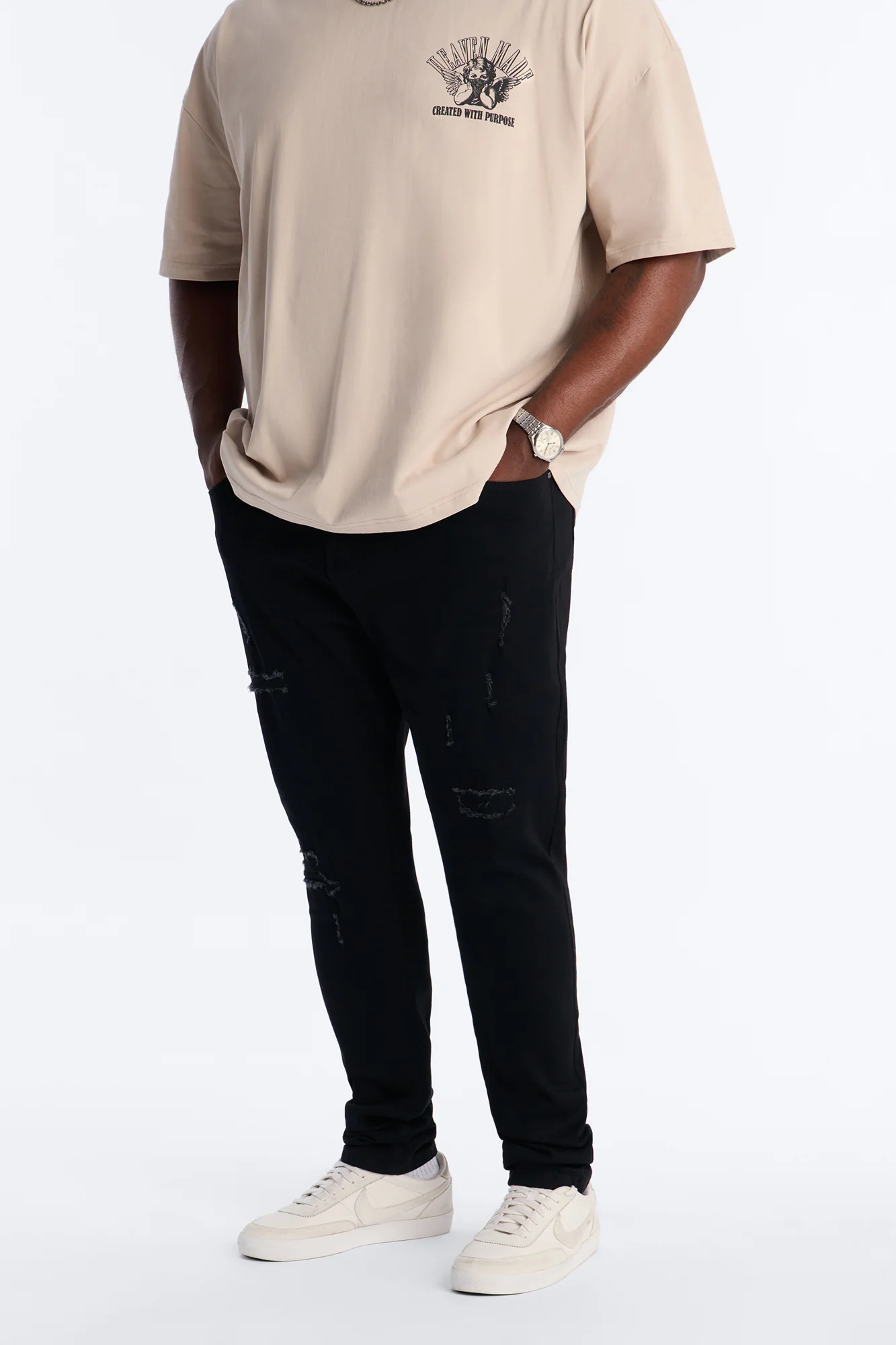 Stacked Skinny Flare Shadow Stacks Jeans - Black Wash - Image 8