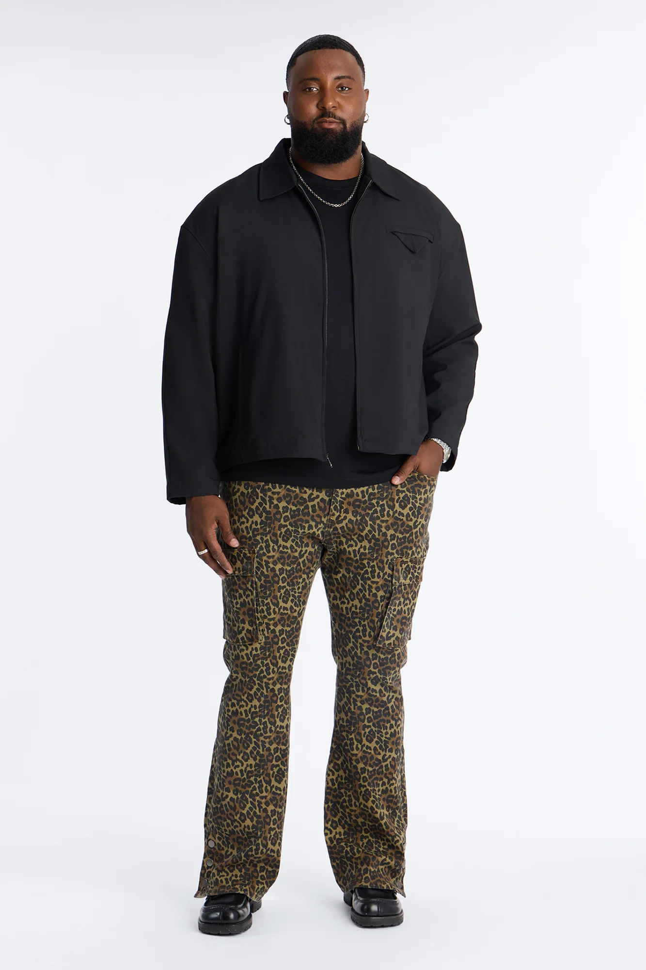 Stacked Slim Flare Wildin Out Snap Slit Jean - Brown - Image 7