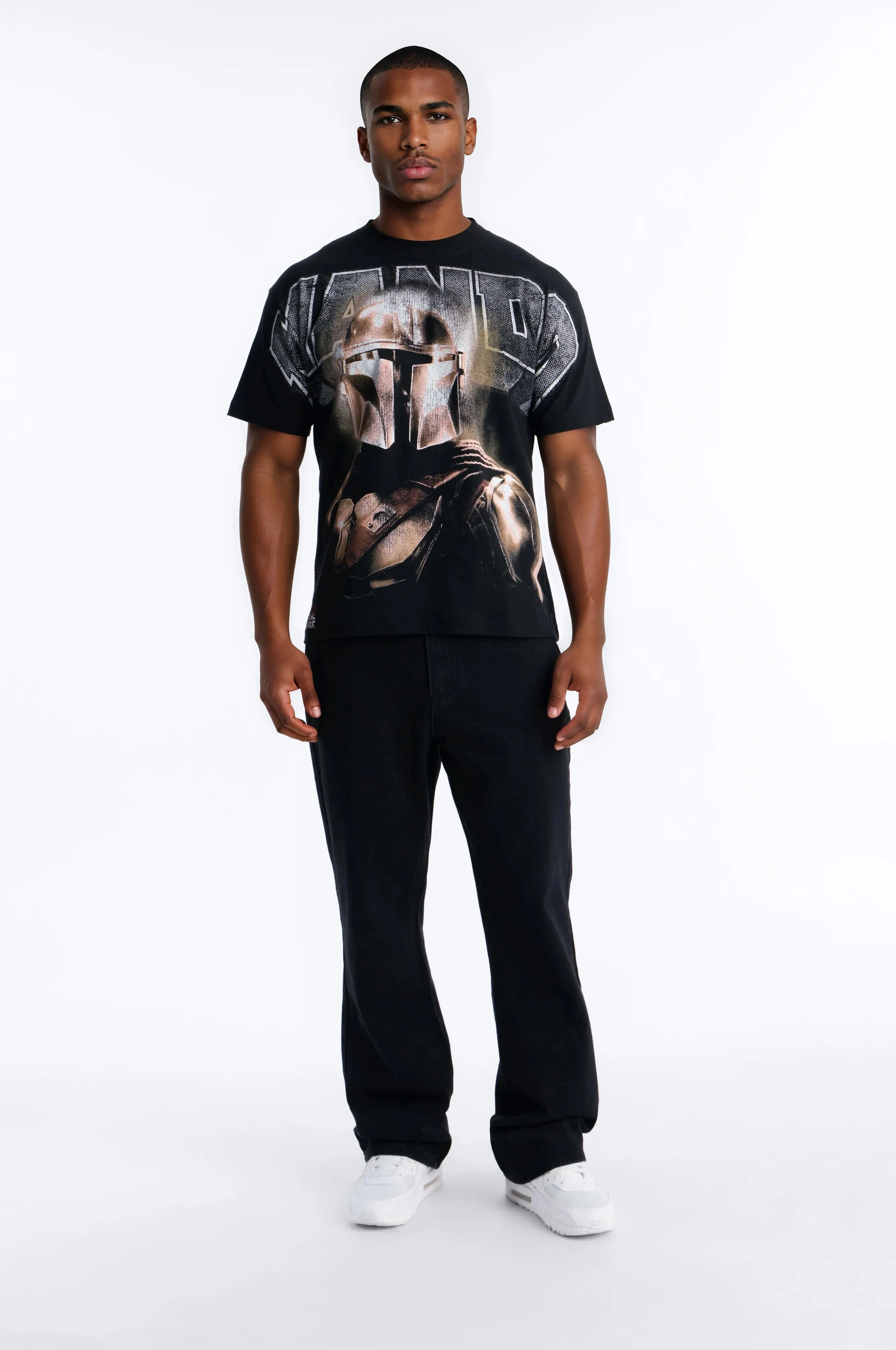 Star Wars Mandalorian Heavy Weight Boxy Short Sleeve Tee - Black - Image 2