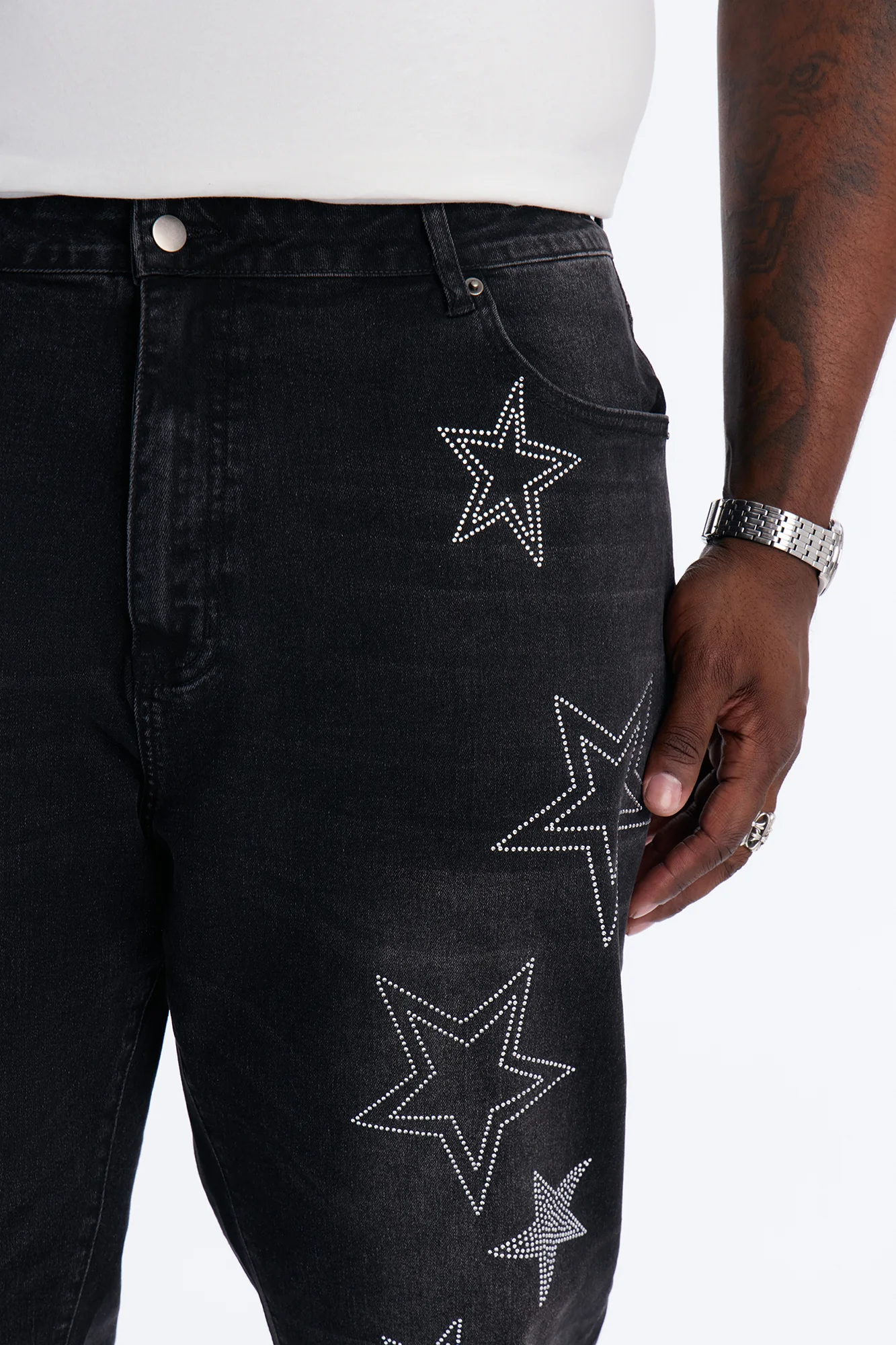 Starlight Fade Slim Jeans - Black Wash - Image 7