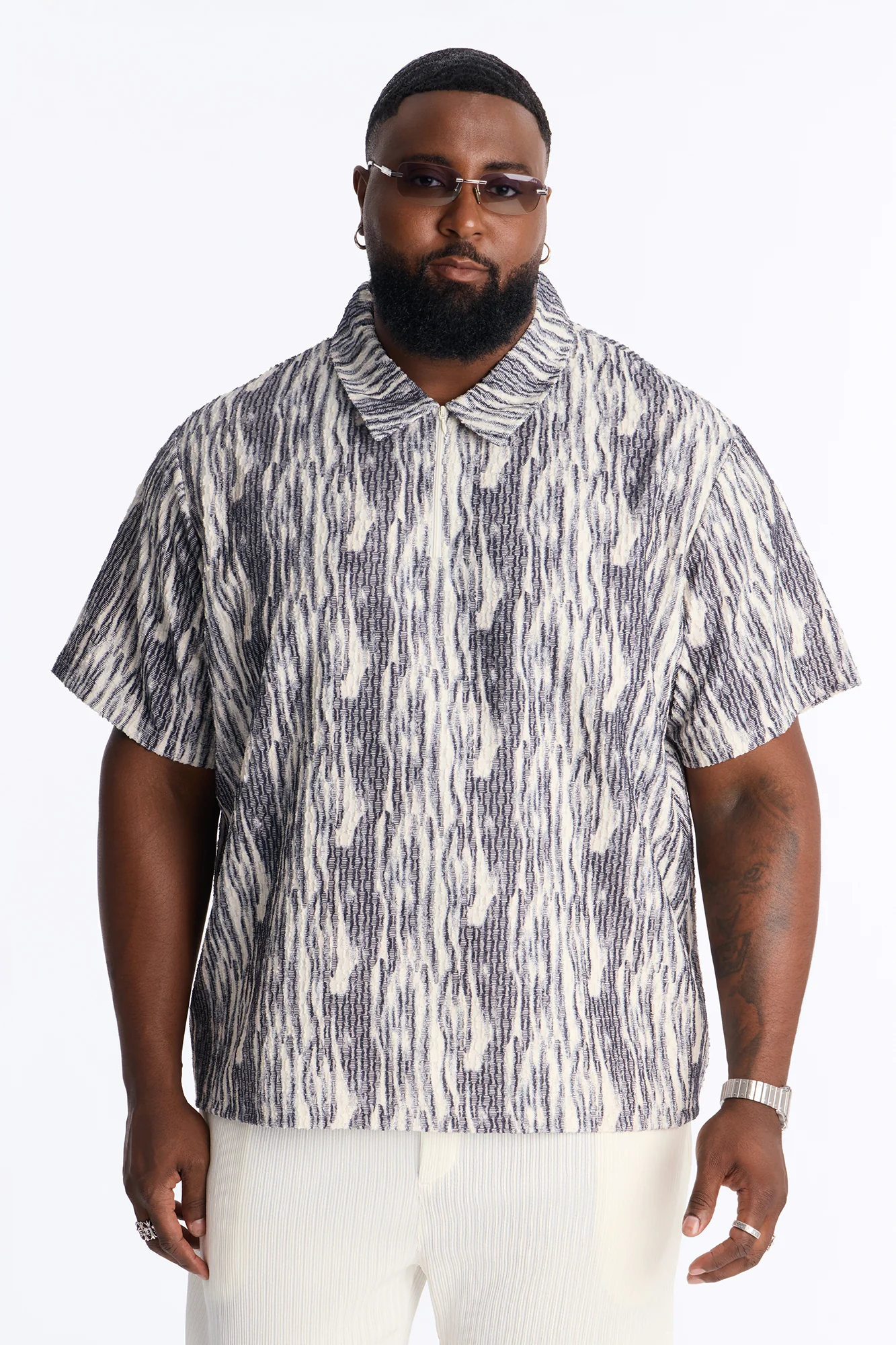 Starry Night Quarter Zip Polo - Blue/combo - Image 2