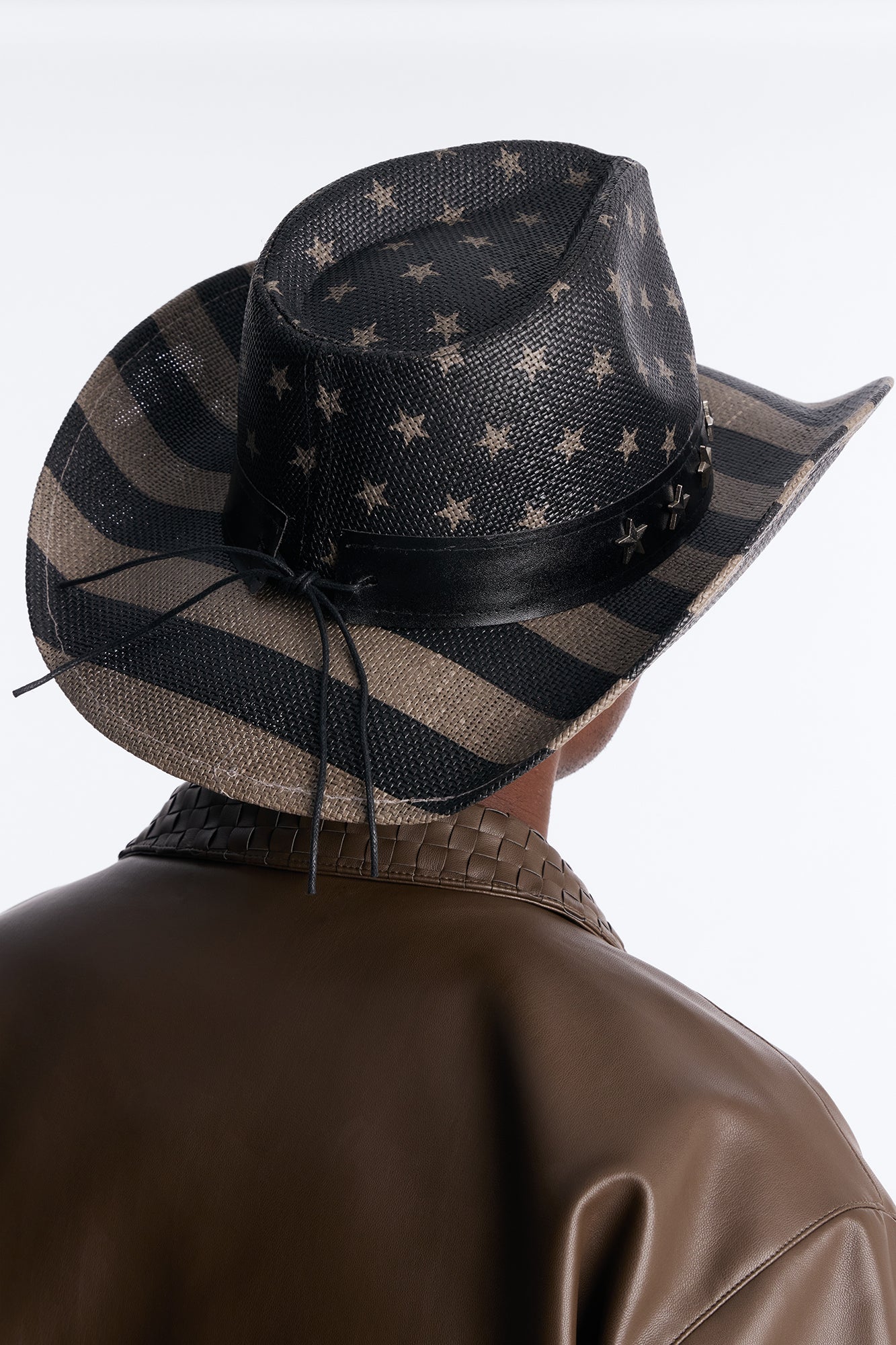 Stars And Stripes Studded Cowboy Hat - Black/combo - Image 3