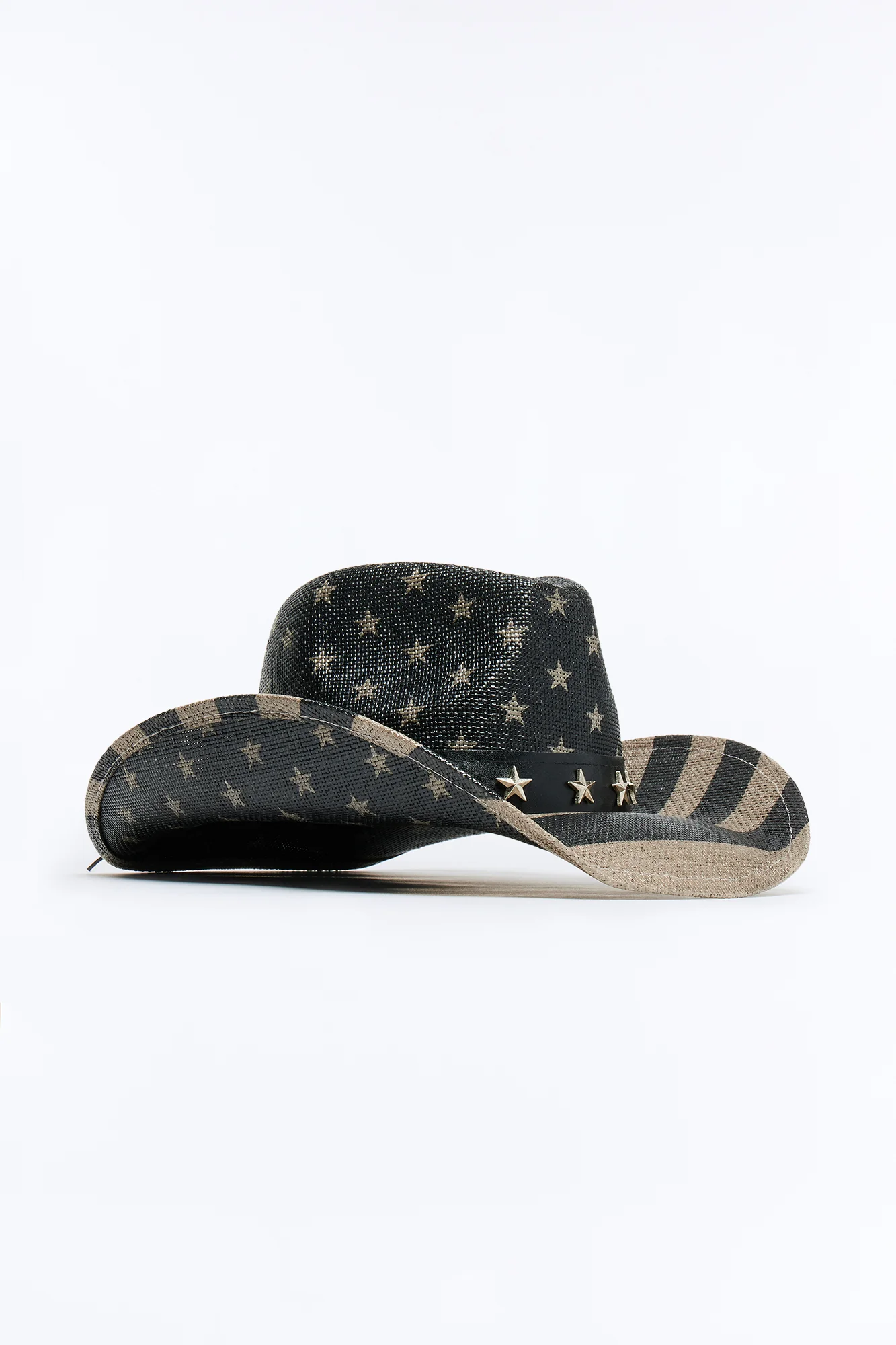Stars And Stripes Studded Cowboy Hat - Black/combo - Image 4