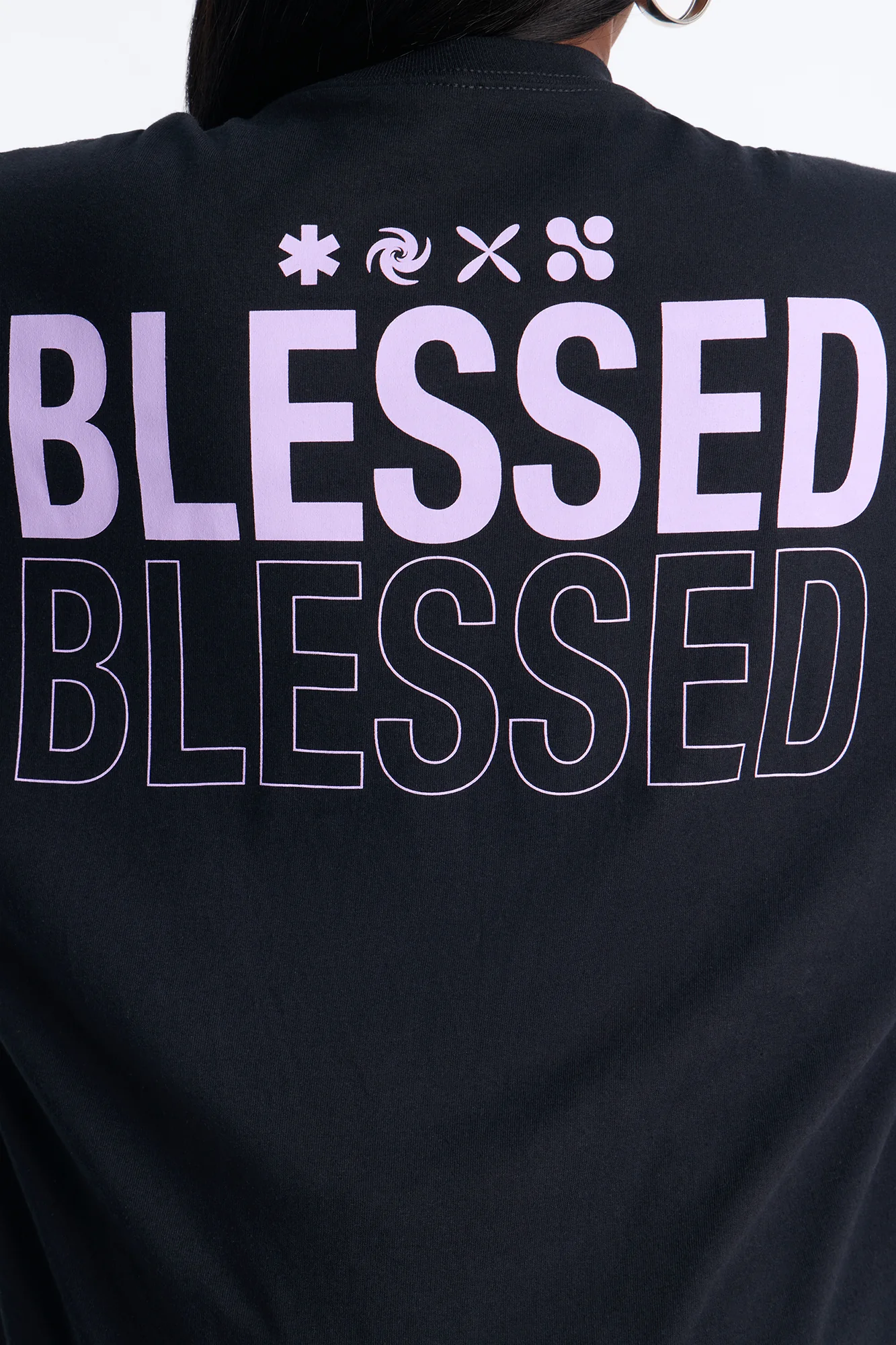 Stay Blessed Washed Oversized Tee - Black Wash - Image 6