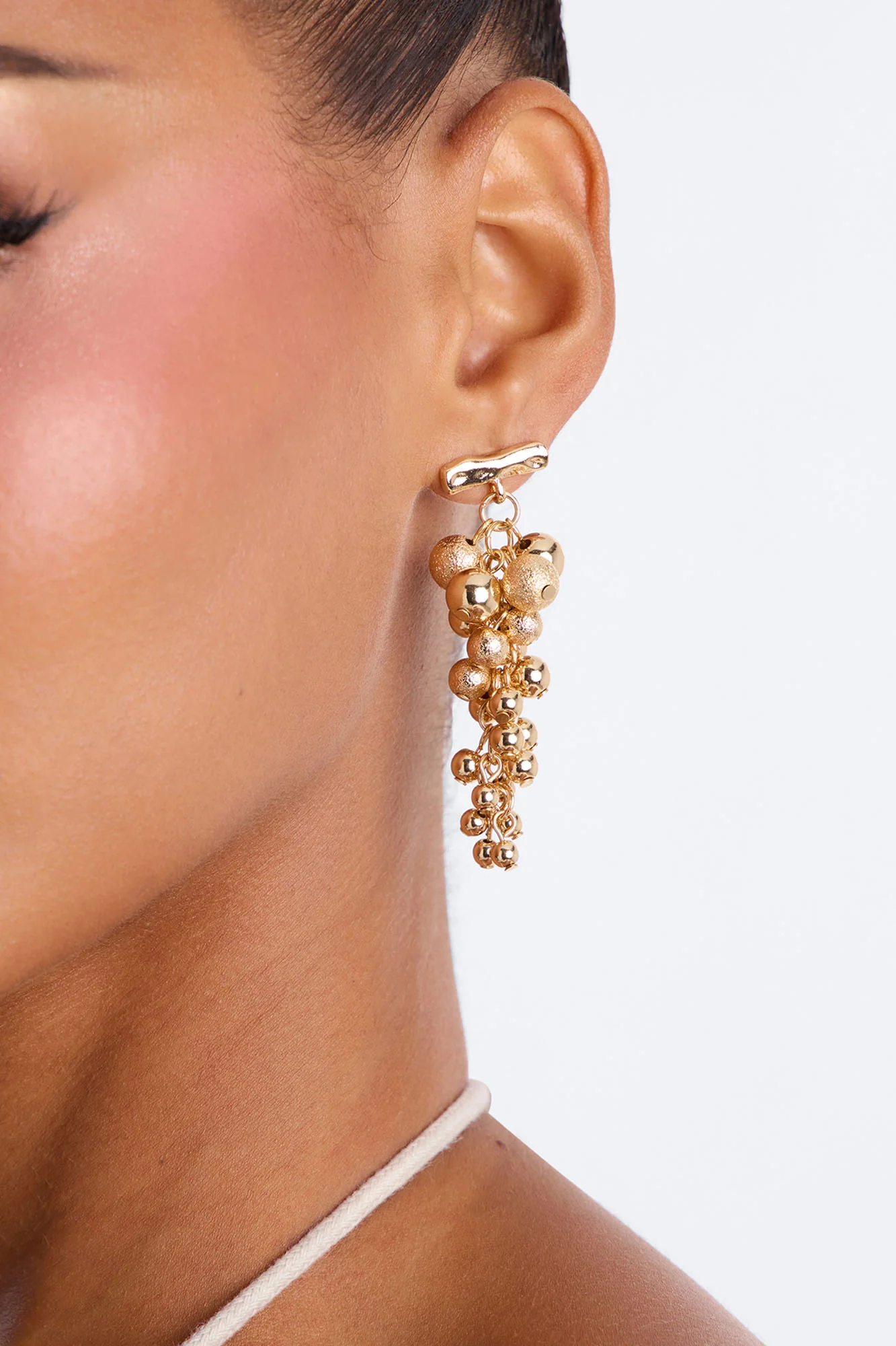 Stay Grapeful Hardware Drop Earrings - Gold