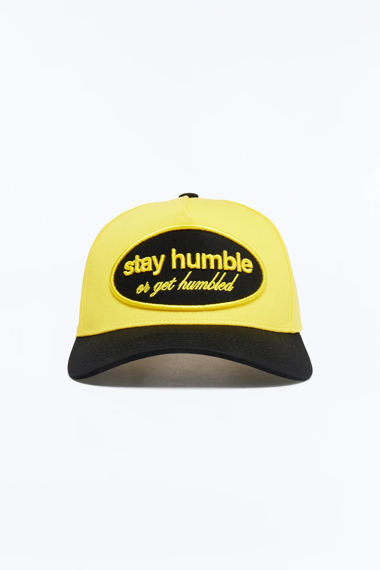 Stay Humble Or Get Humbled Patch Structured Hat - Yellow/combo - Image 3