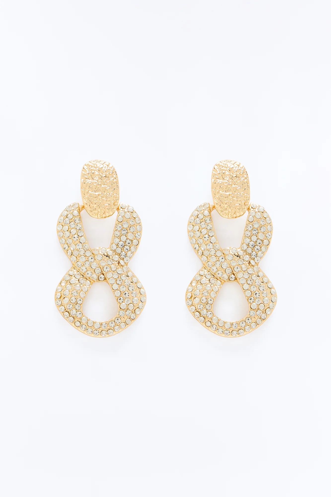 Stay Up Chain Link Drop Earrings - Gold - Image 3