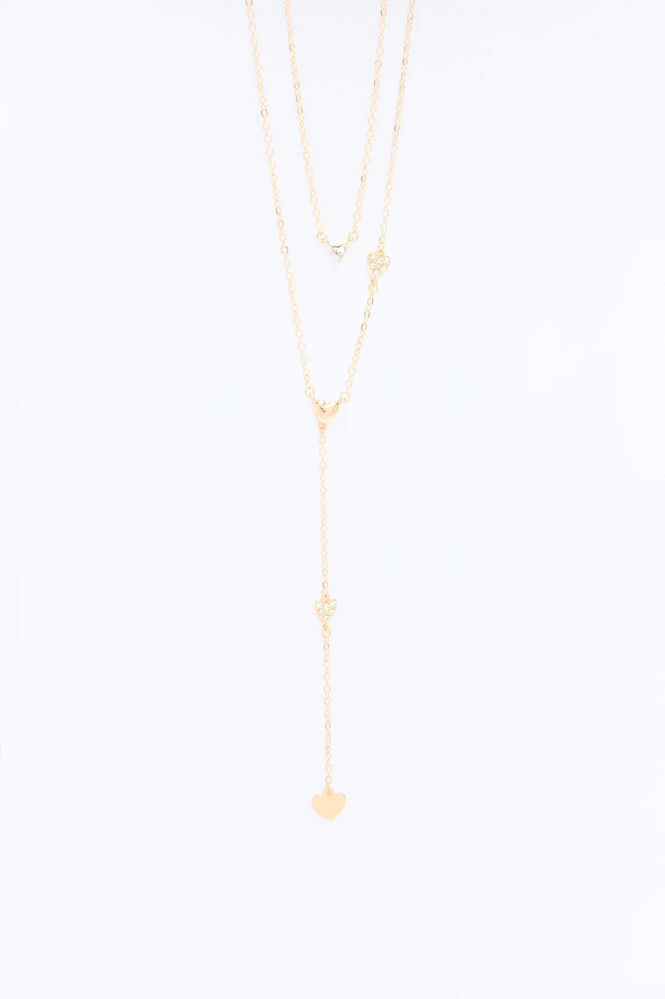 Stealing Hearts Lariat Necklace - Gold - Image 3