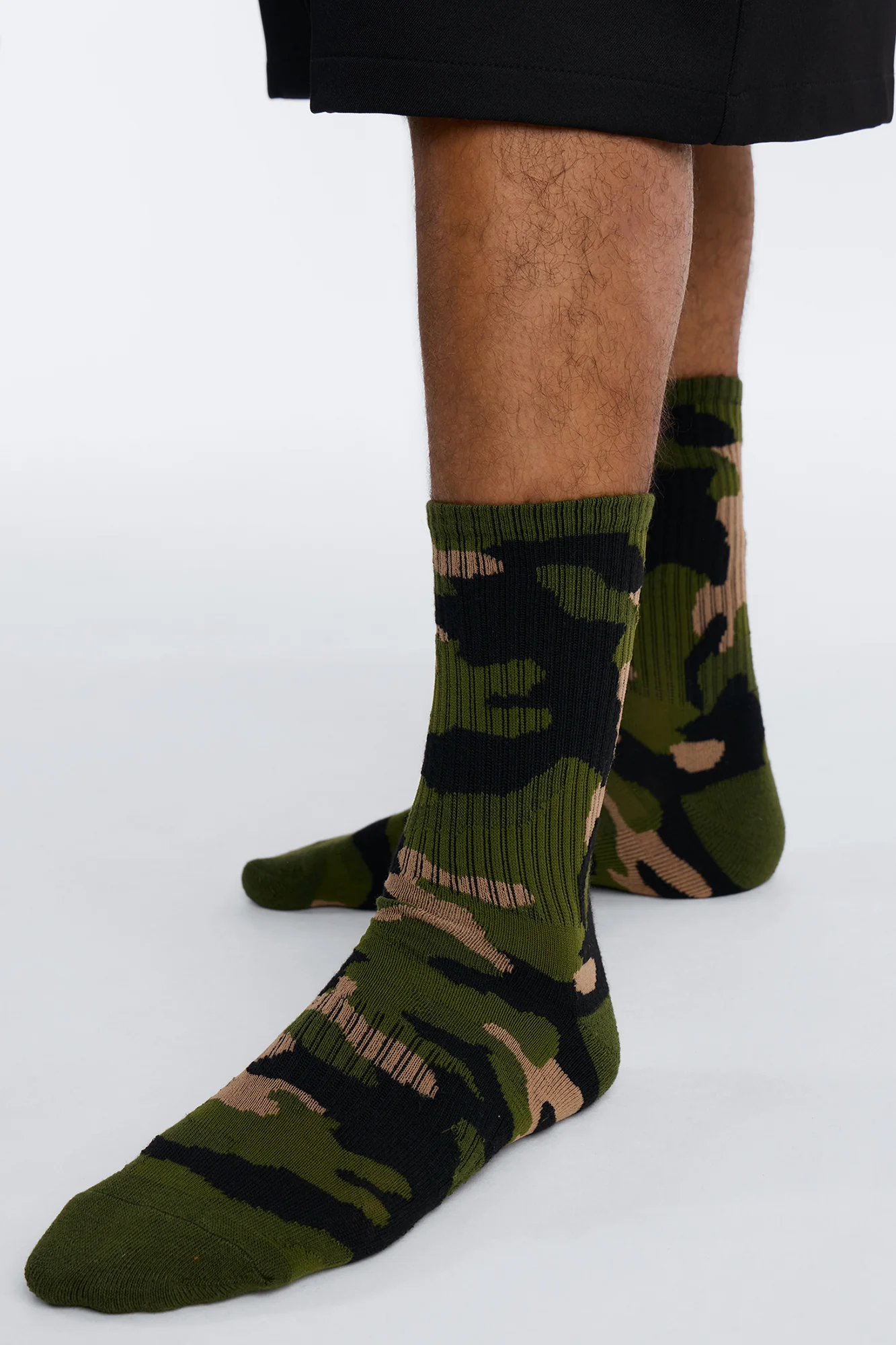 Stealth Mode Camo Crew Socks - Olive