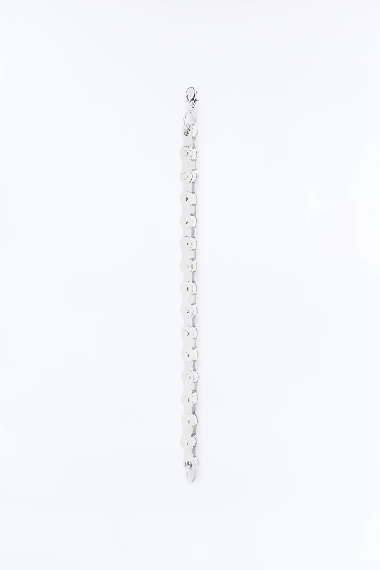 Steel Bike Chain Link Bracelet - Silver - Image 3