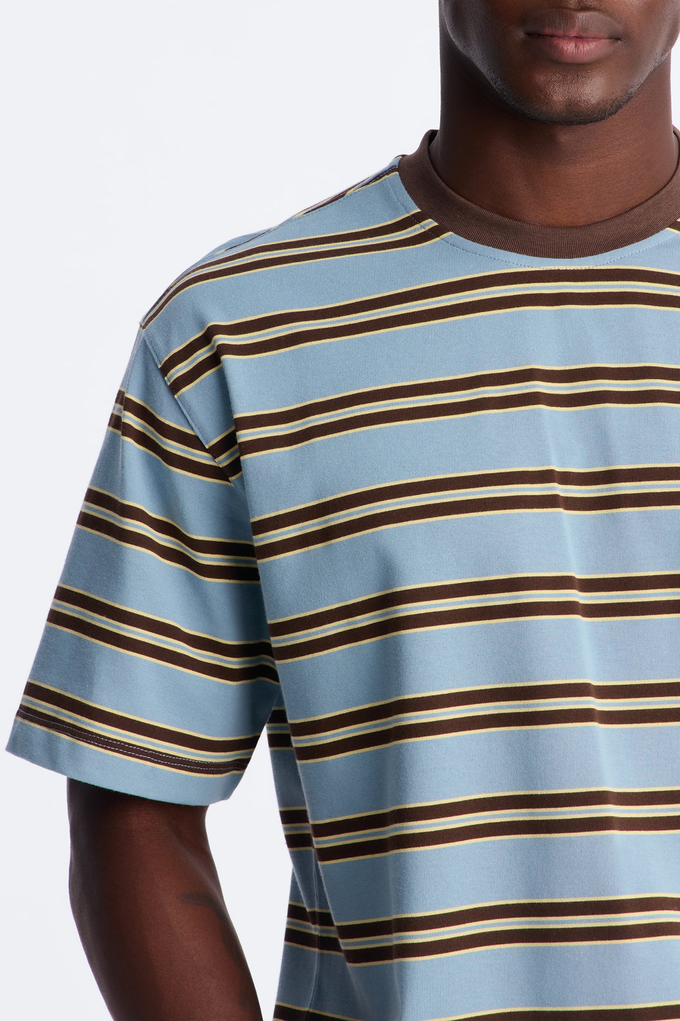 Stefan Stripe Crewneck Tee - Blue/combo - Image 3