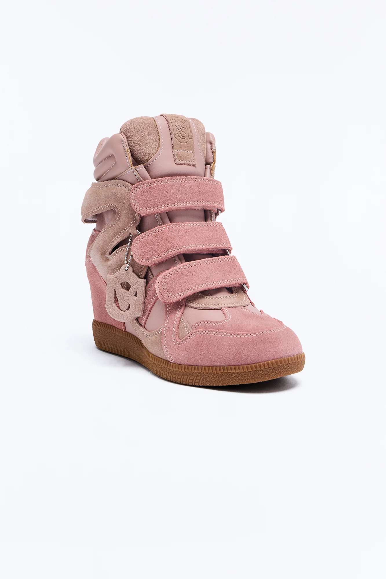 Steve Madden Mavis Suede Wedge Sneakers - Pink - Image 4