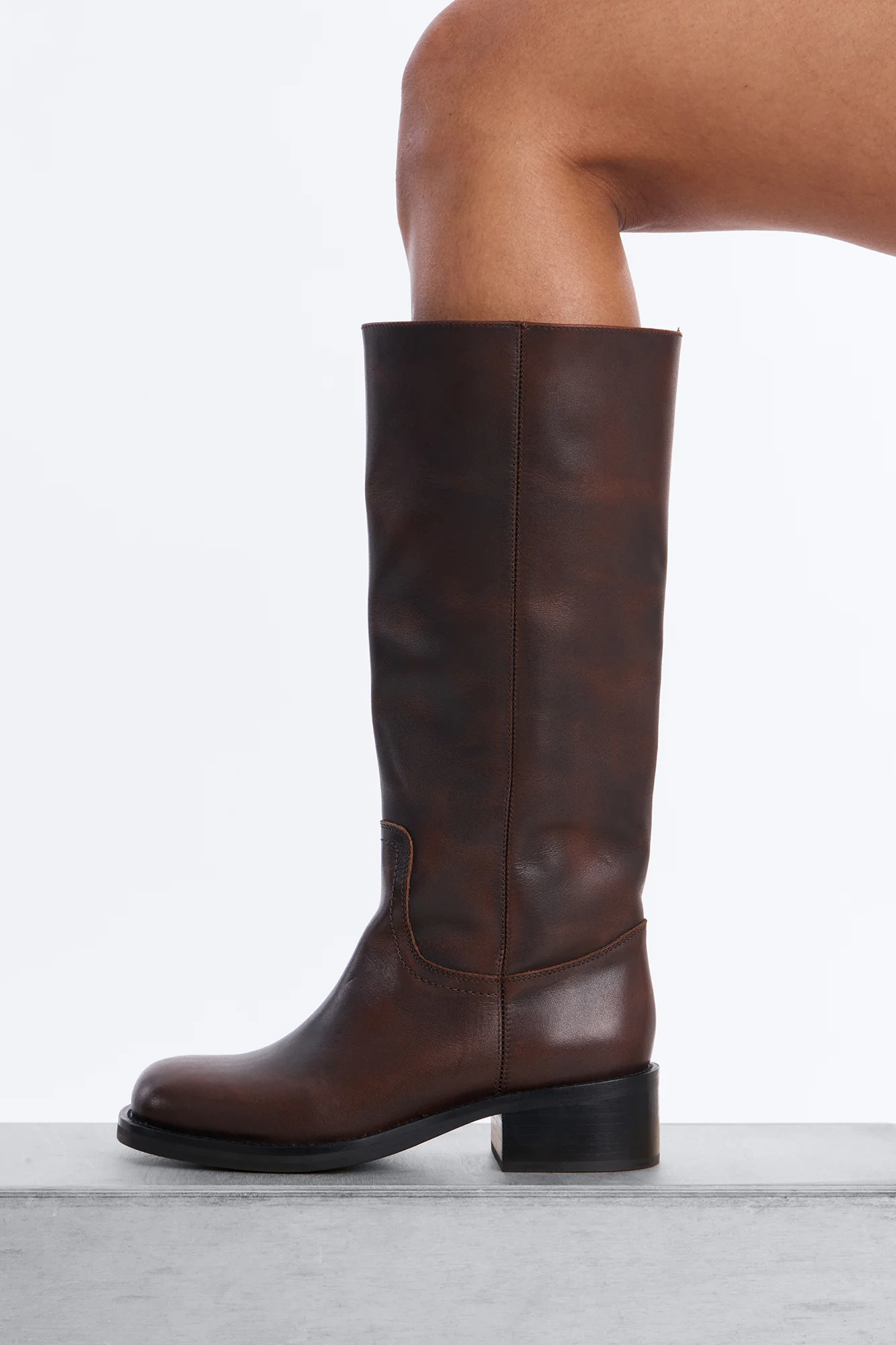 Steve Madden Riggs Leather Boots - Brown - Image 3