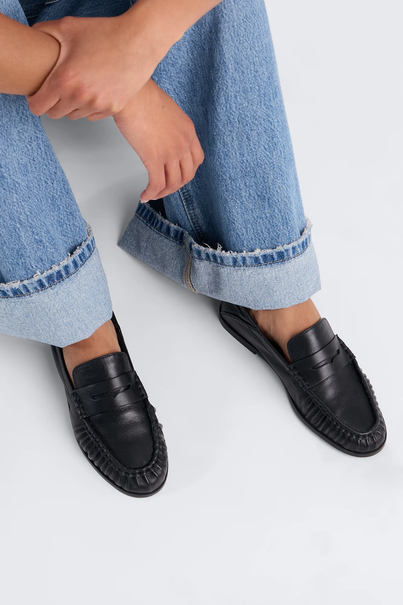 Steve Madden Stewart Leather Loafer - Black - Image 5